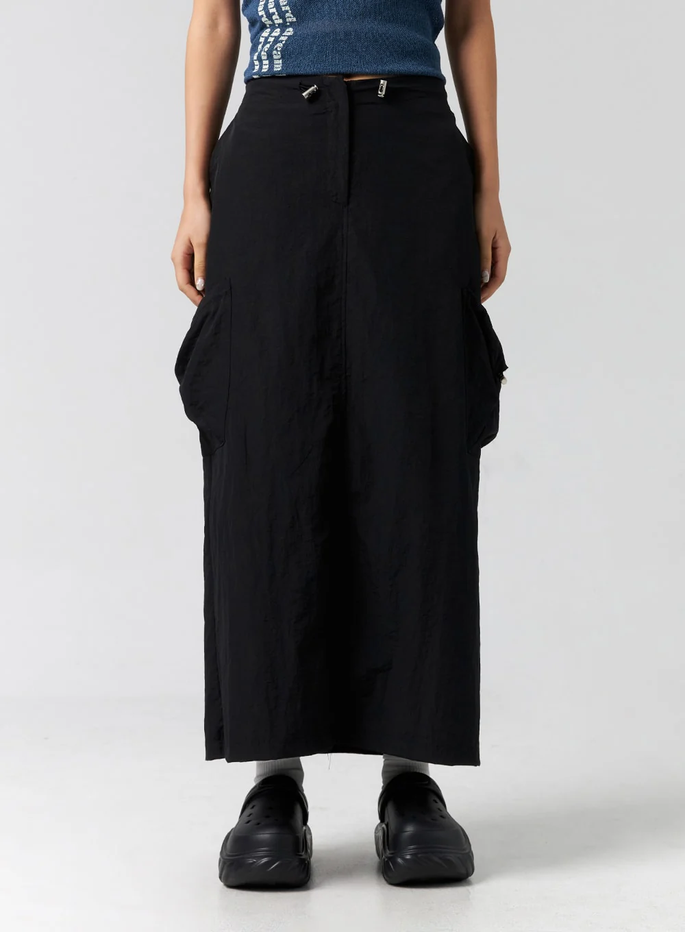 Cargo Nylon Maxi Skirt CG302 - Image 2