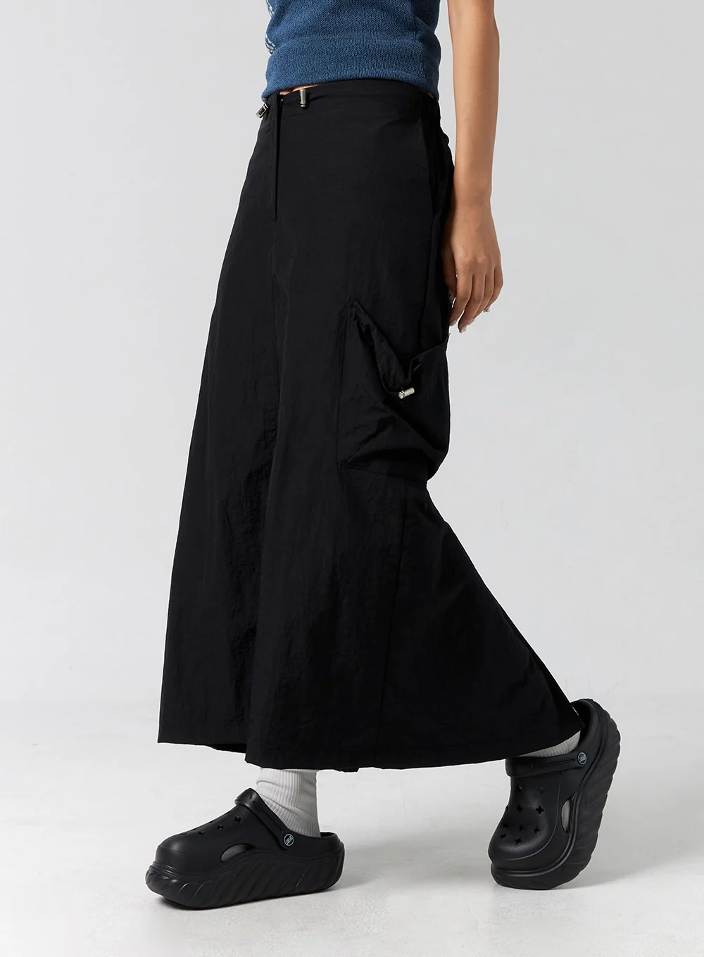 Cargo Nylon Maxi Skirt CG302 - Image 5