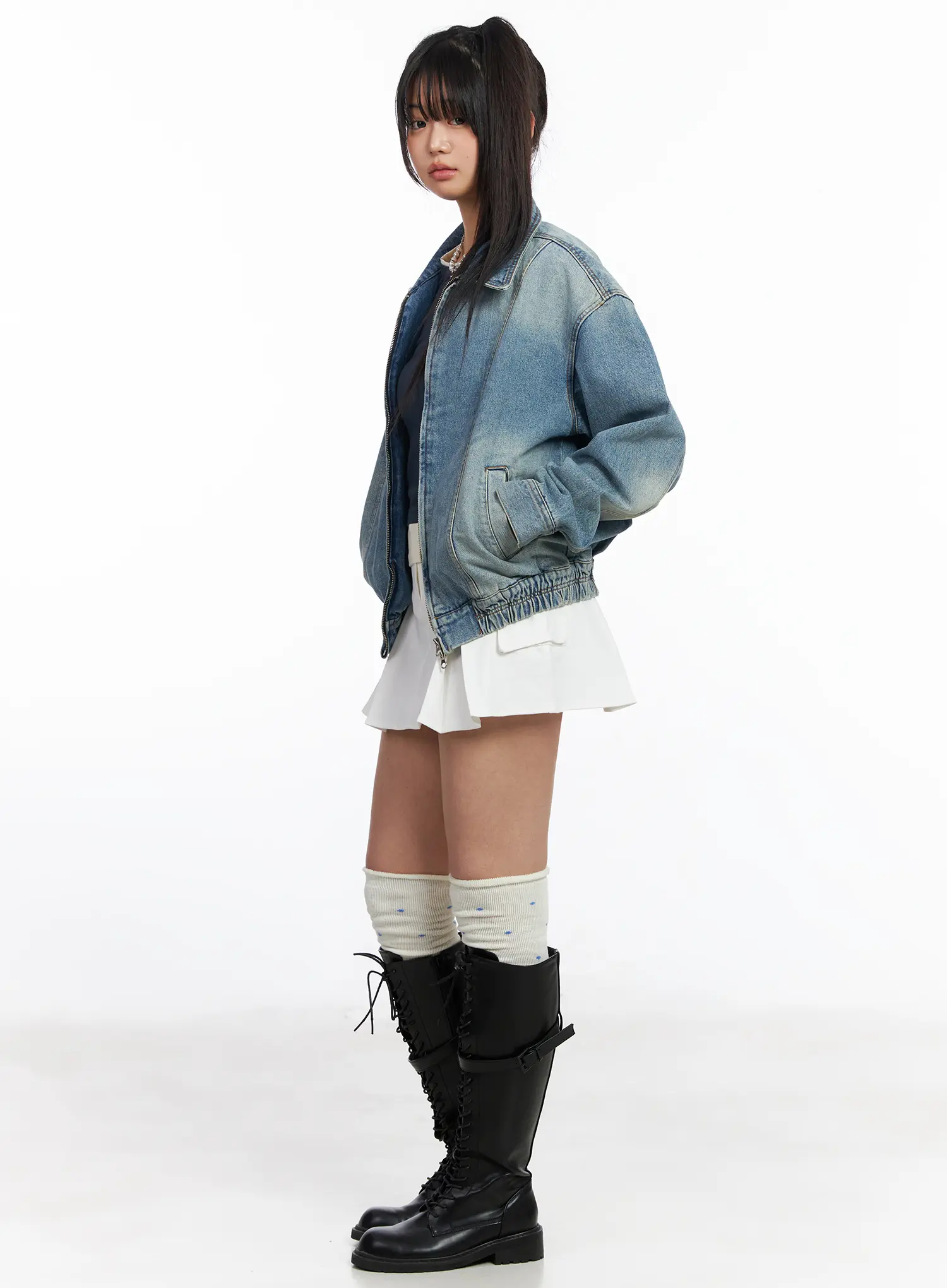 Cargo Pleated Mini Skirt CF506 - Image 5