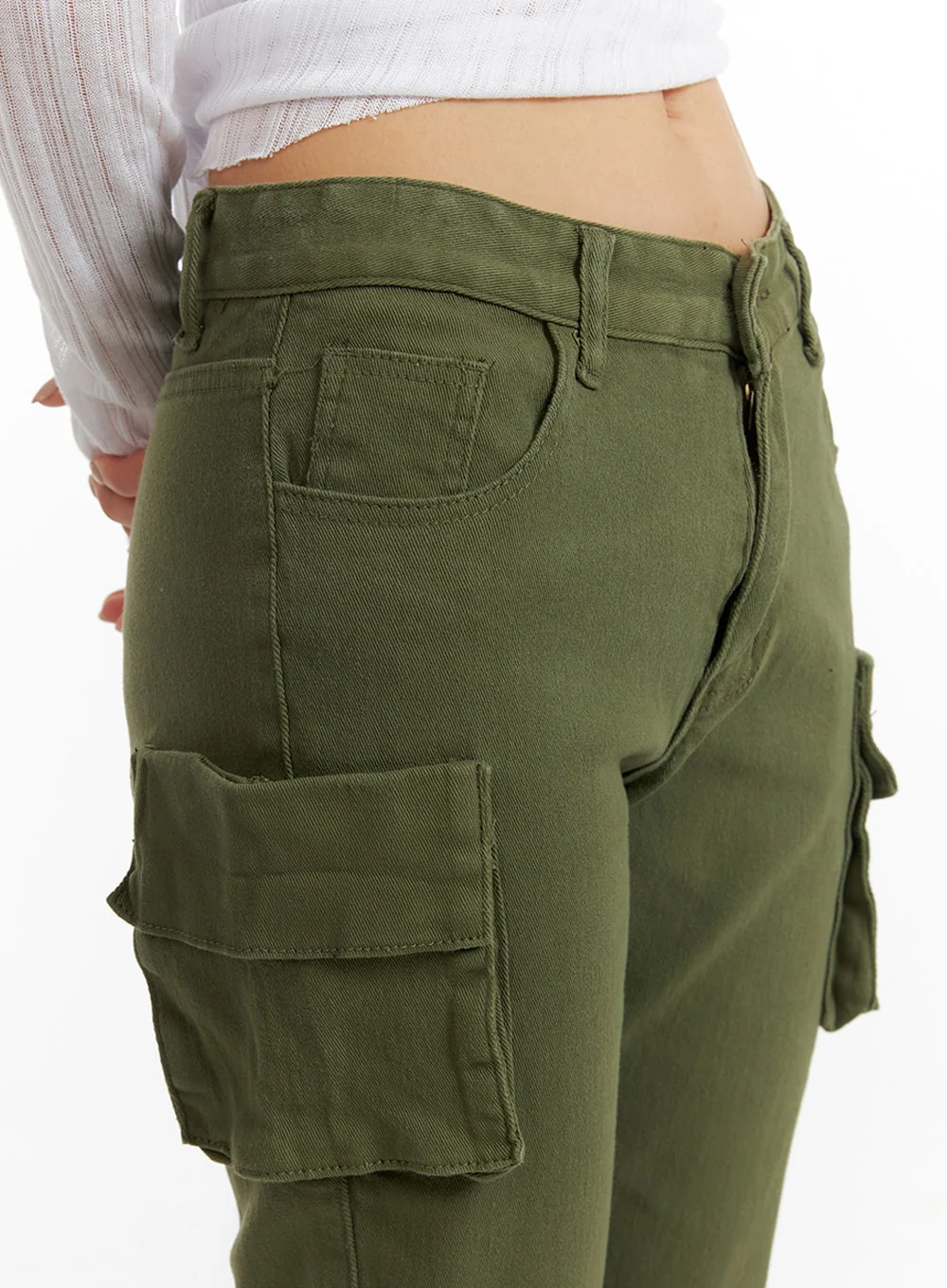 Cargo Slim Fit Bootcut Pants IM404 - Image 4