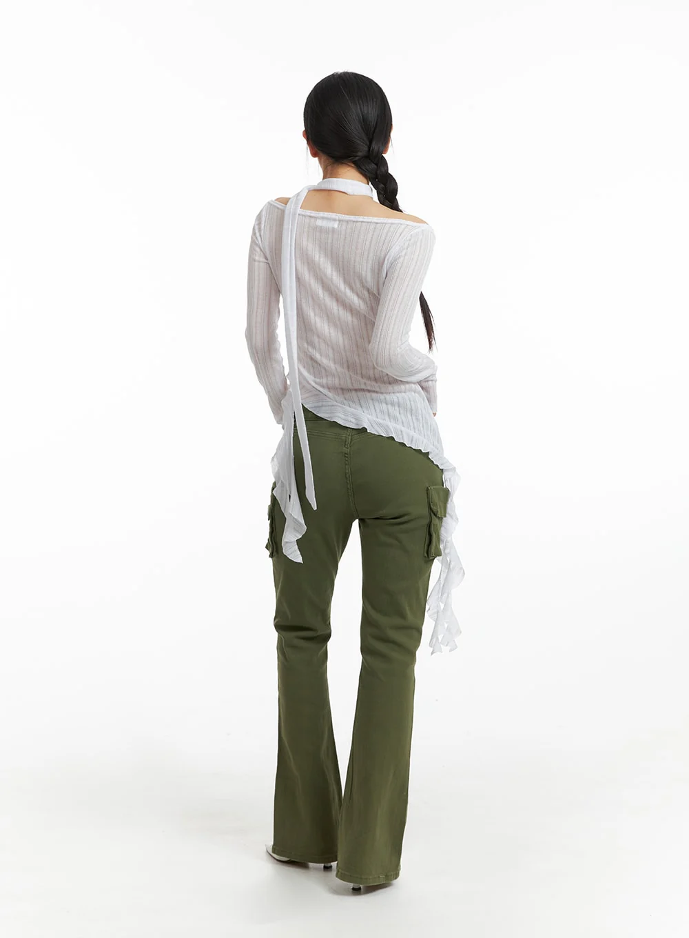 Cargo Slim Fit Bootcut Pants IM404 - Image 7