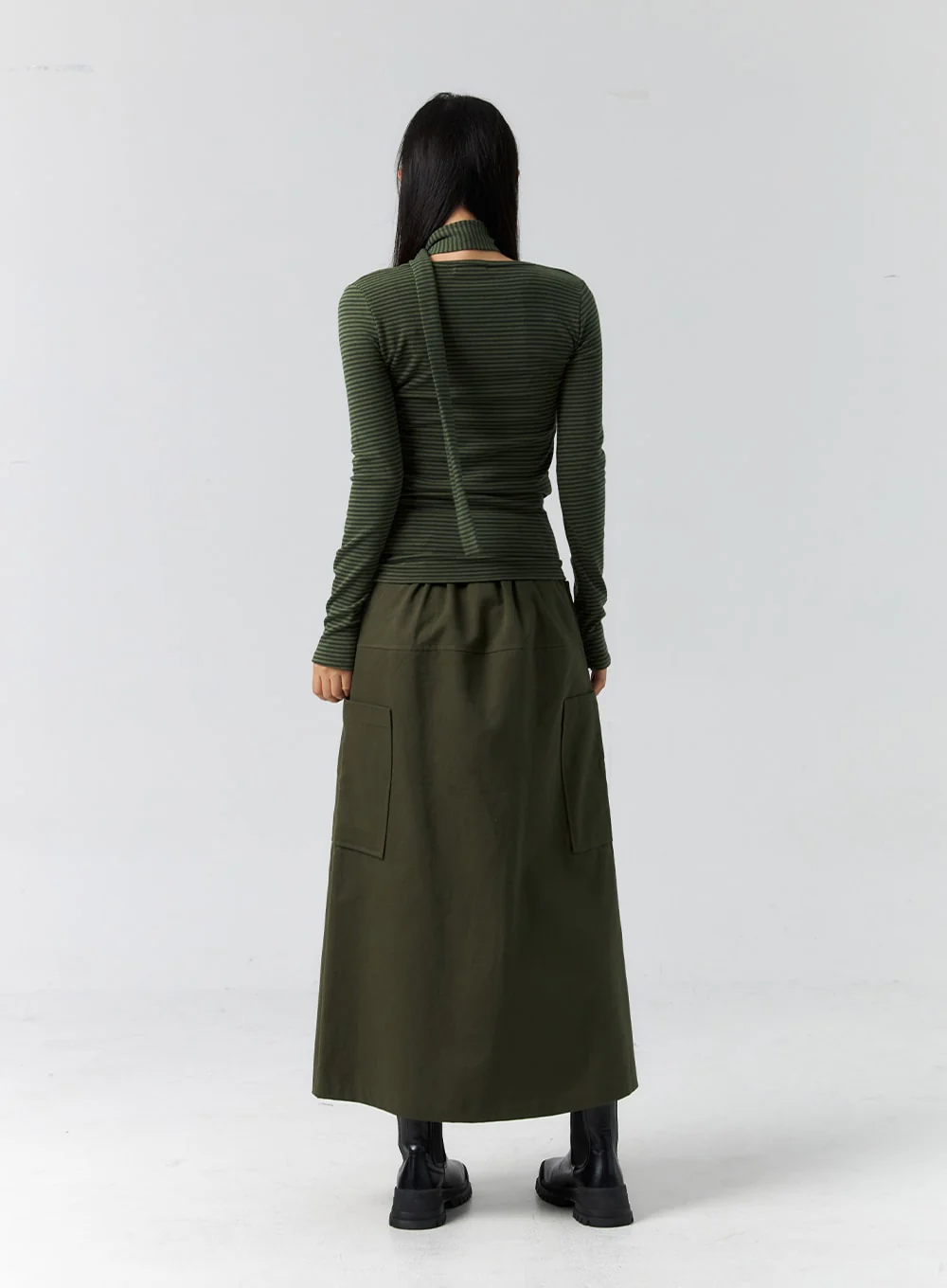 Cargo Slit Maxi Skirt CS305 - Image 10