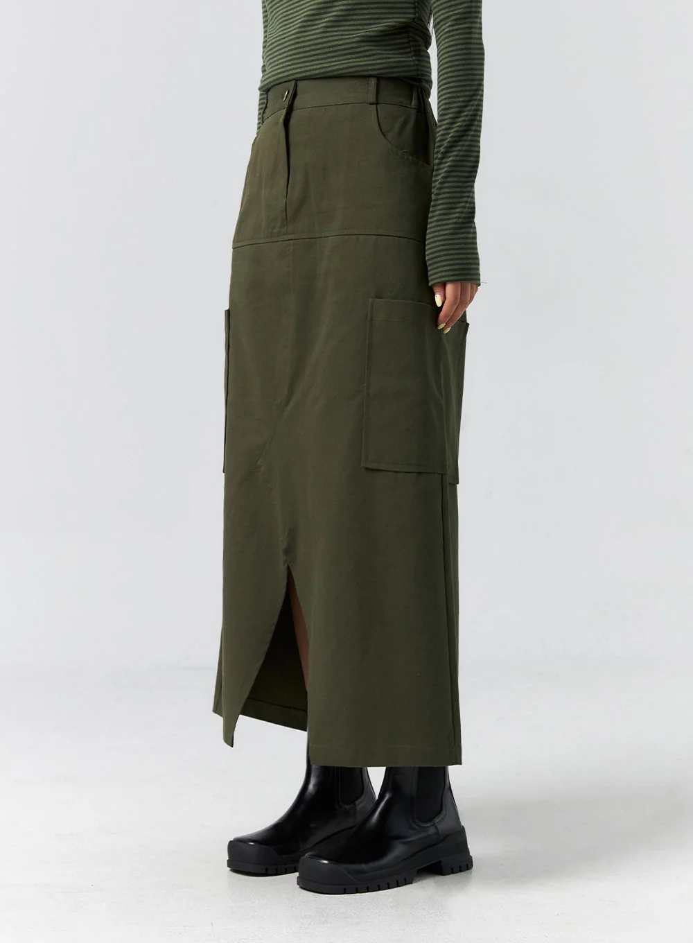 Cargo Slit Maxi Skirt CS305 - Image 5