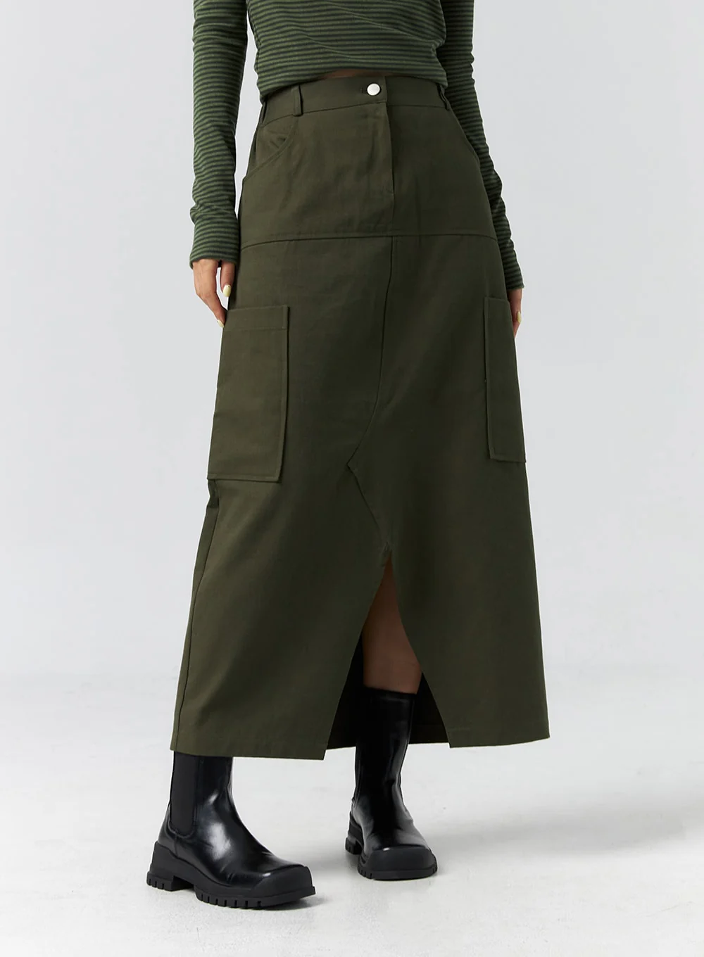 Cargo Slit Maxi Skirt CS305 - Image 9
