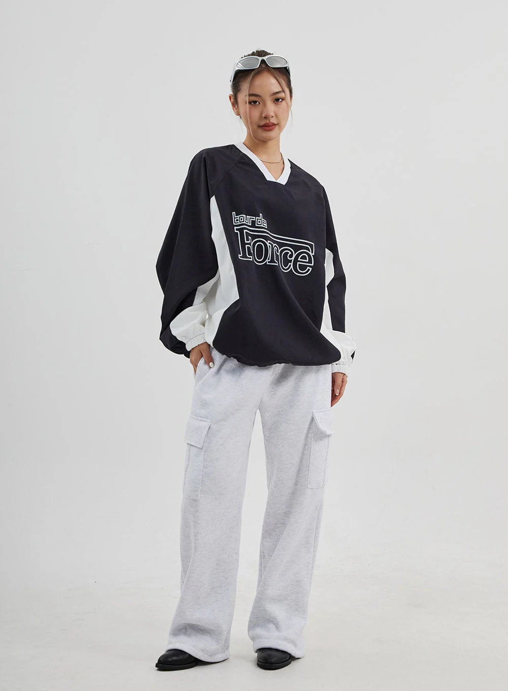 Cargo Wide Leg Track Pants Unisex CJ313 - Image 10