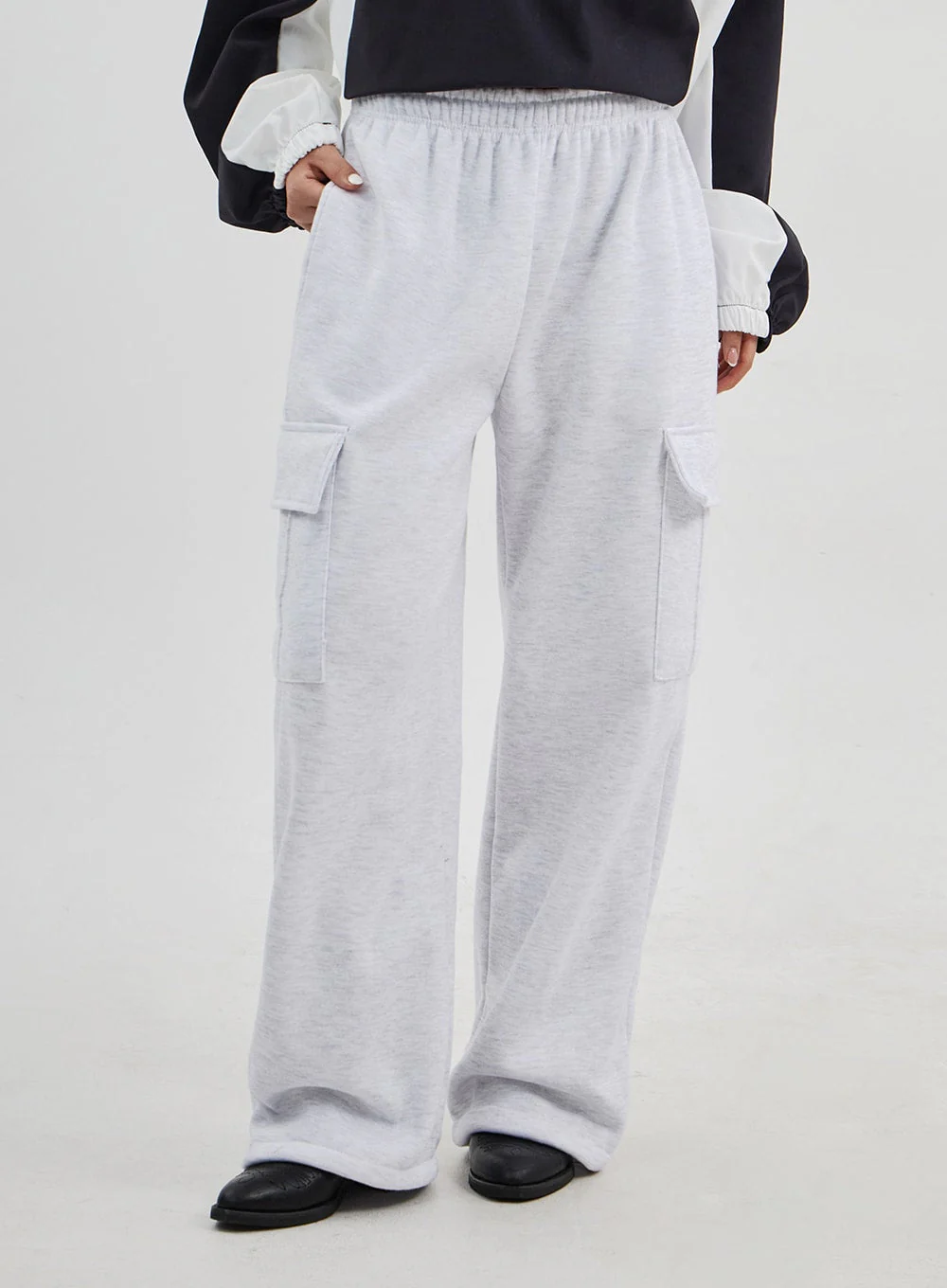 Cargo Wide Leg Track Pants Unisex CJ313 - Image 2