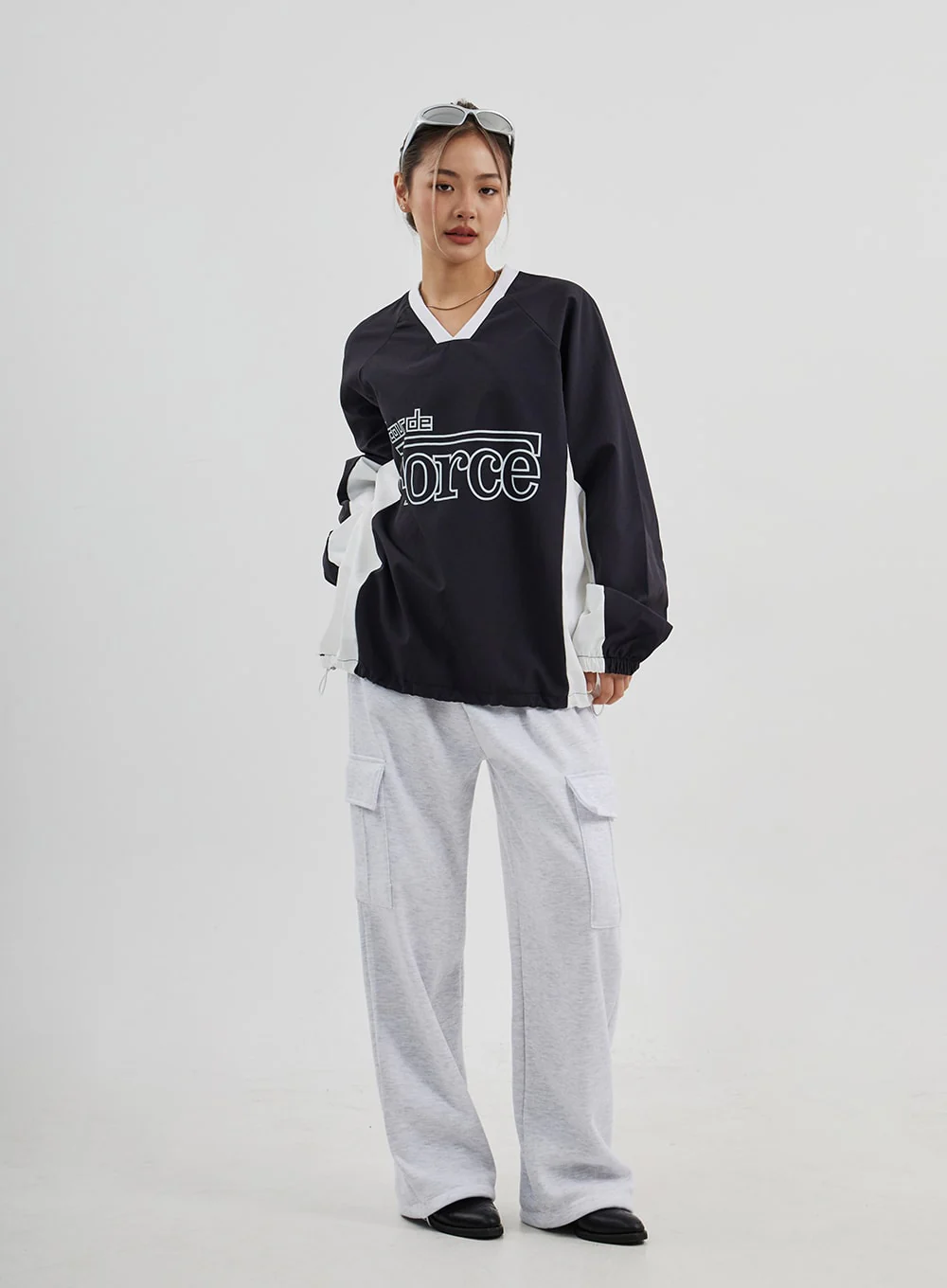 Cargo Wide Leg Track Pants Unisex CJ313 - Image 4