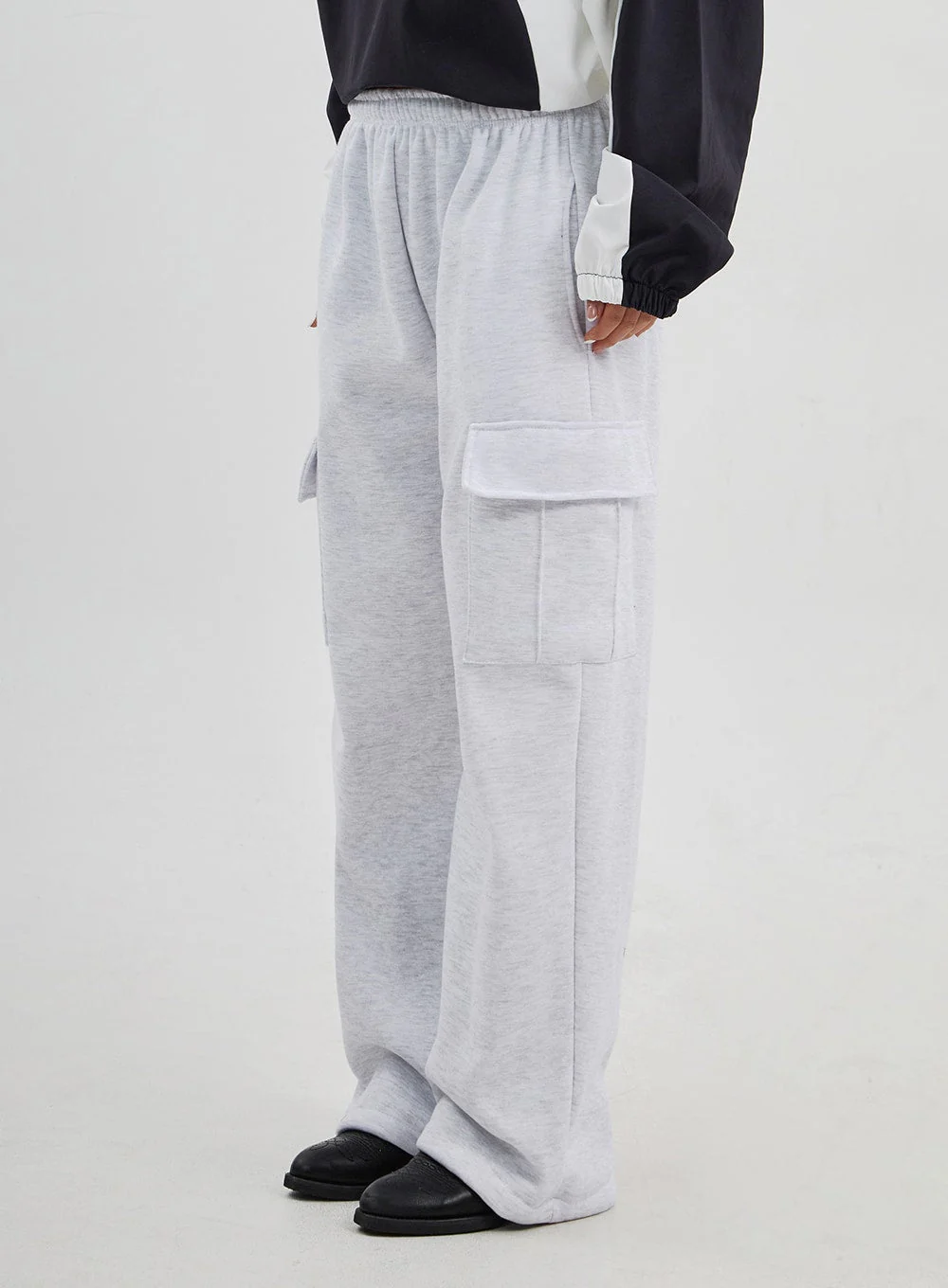 Cargo Wide Leg Track Pants Unisex CJ313 - Image 5