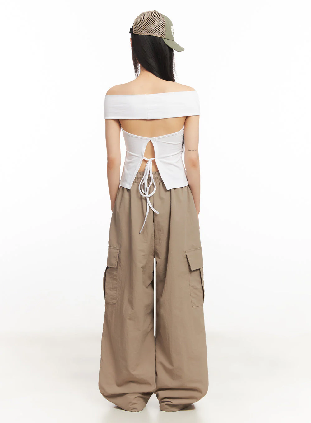Cargo Wide-Leg Windbreaker Pants IY502 - Image 10