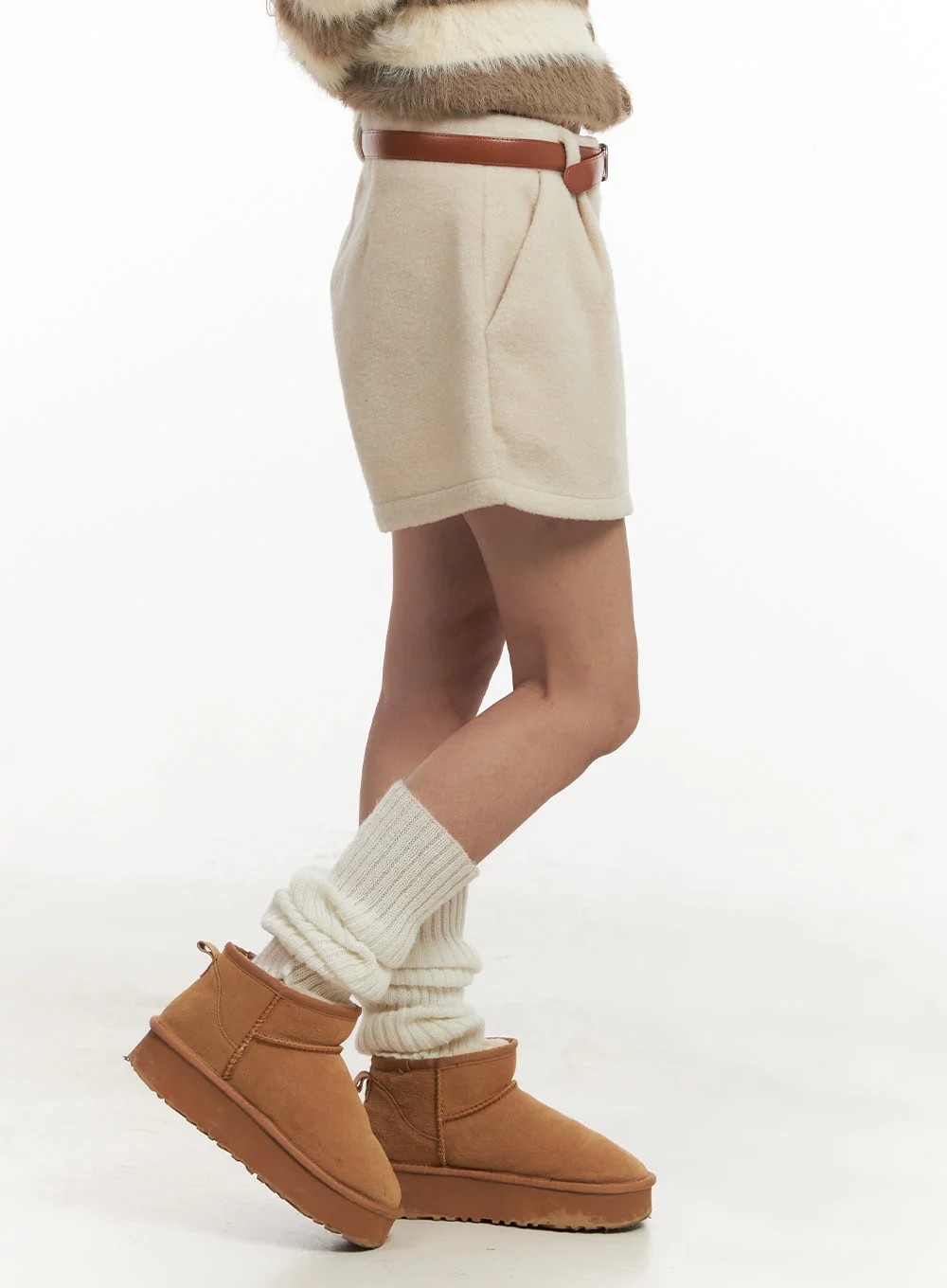 Cashmere-Blend Wide-Fit Shorts CJ507 - Image 5