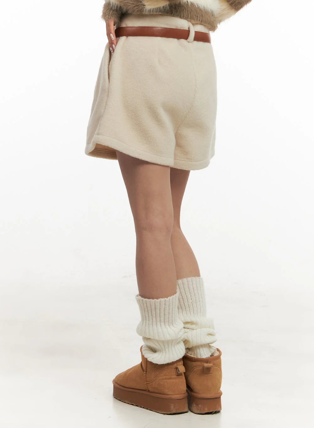 Cashmere-Blend Wide-Fit Shorts CJ507 - Image 6