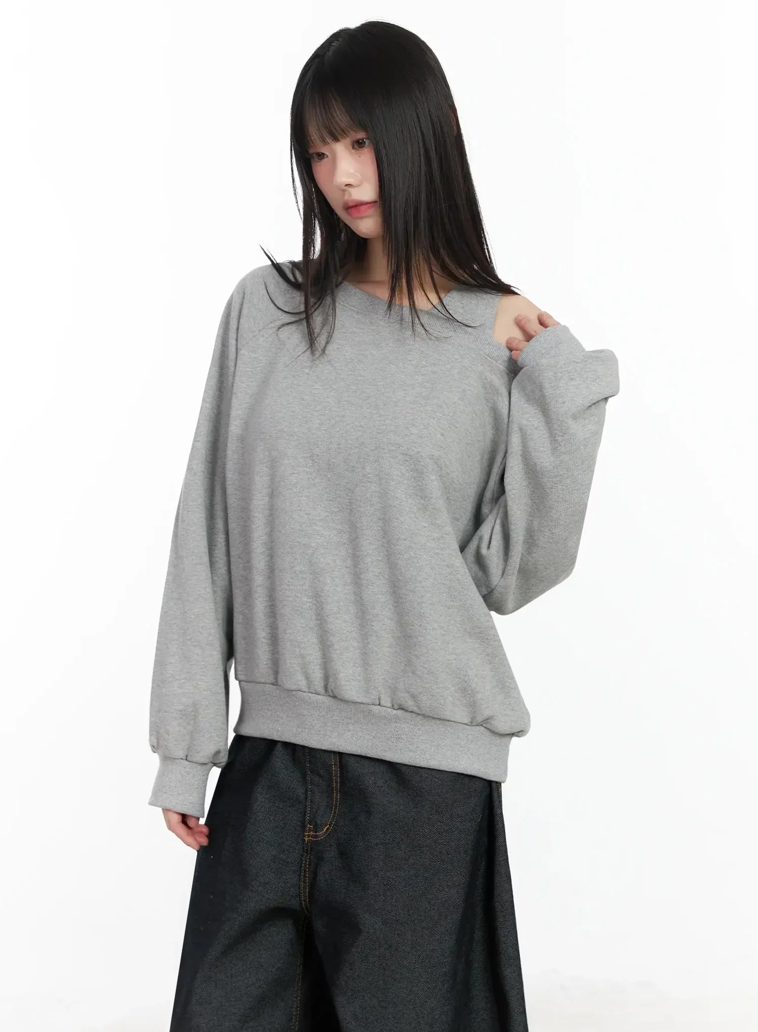 Casual Asymmetric Sweatshirt IM523 - Image 15