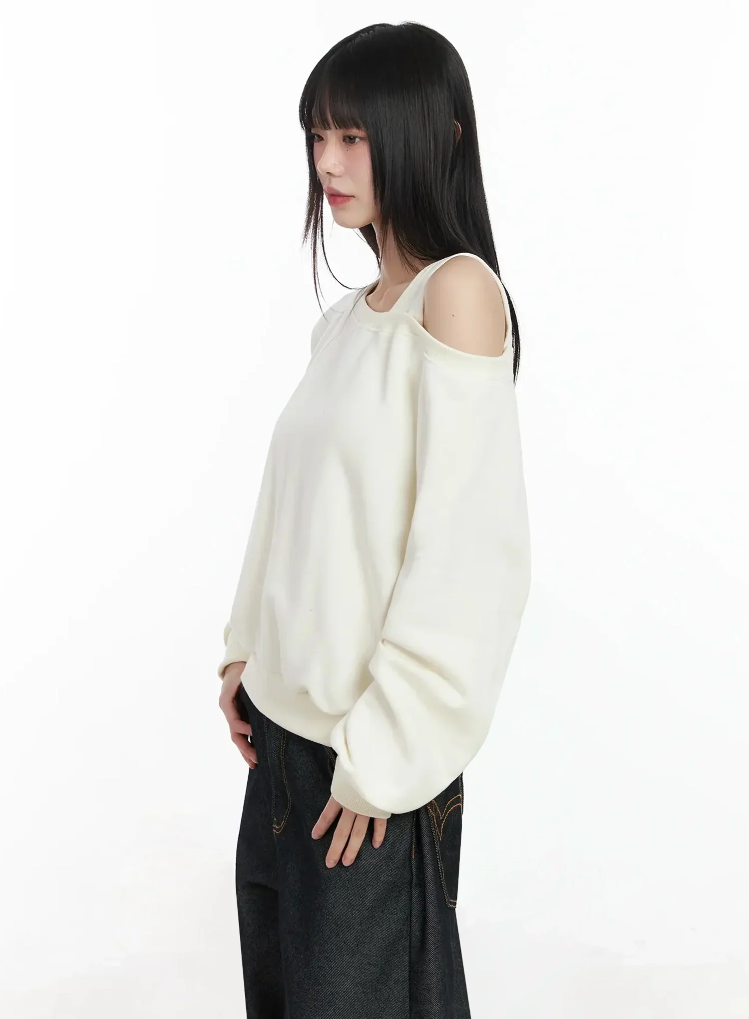 Casual Asymmetric Sweatshirt IM523 - Image 8