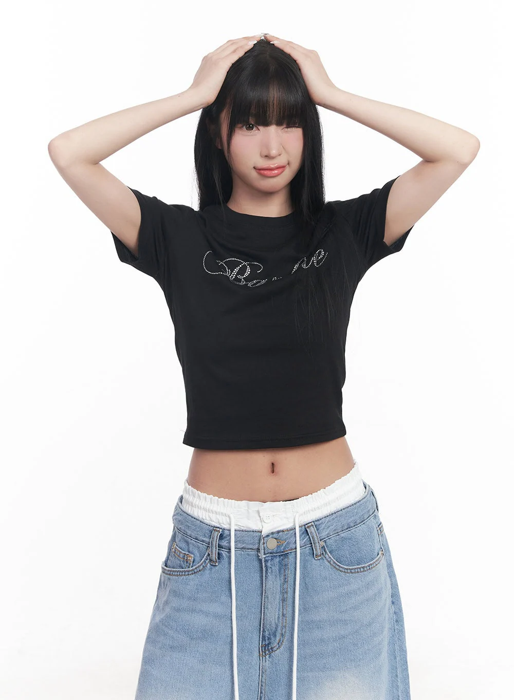 Casual Beaded Crop Top CY527 - Image 5
