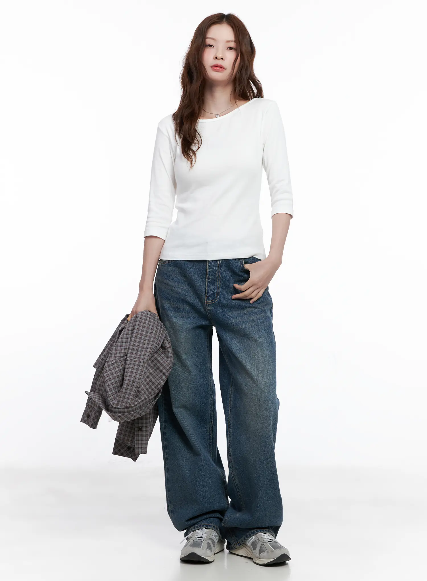 Casual Boat Neck 3/4 Sleeve Top CG520 - Image 2