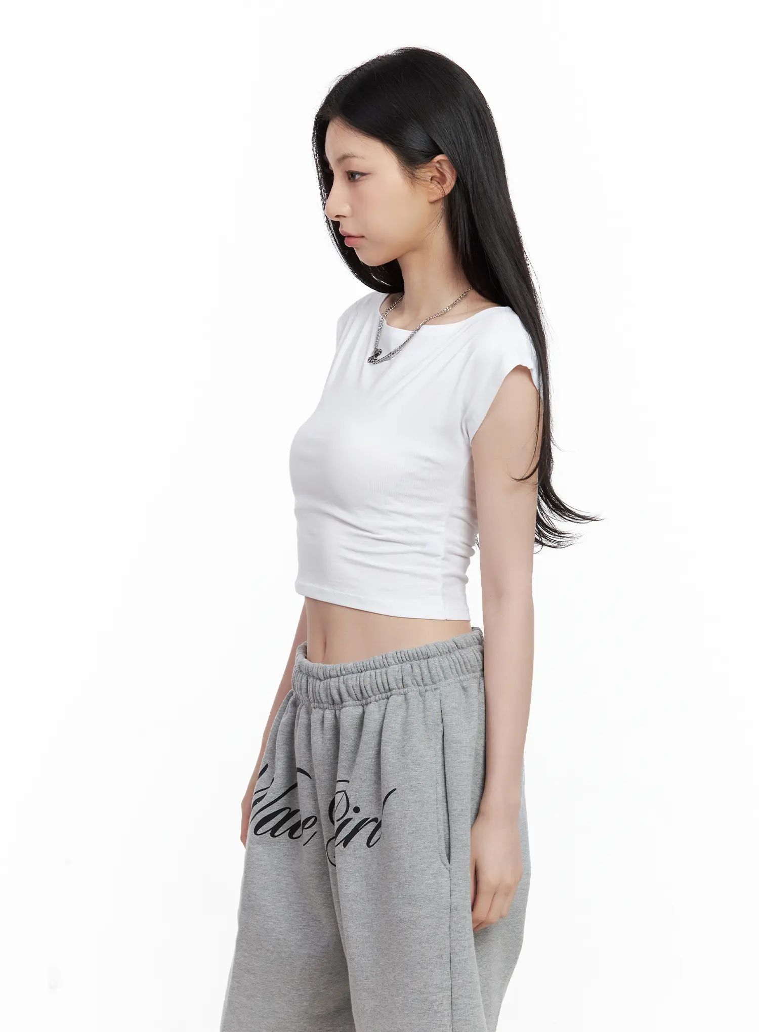 Casual Boatneck Cropped Tee CL501 - Image 3
