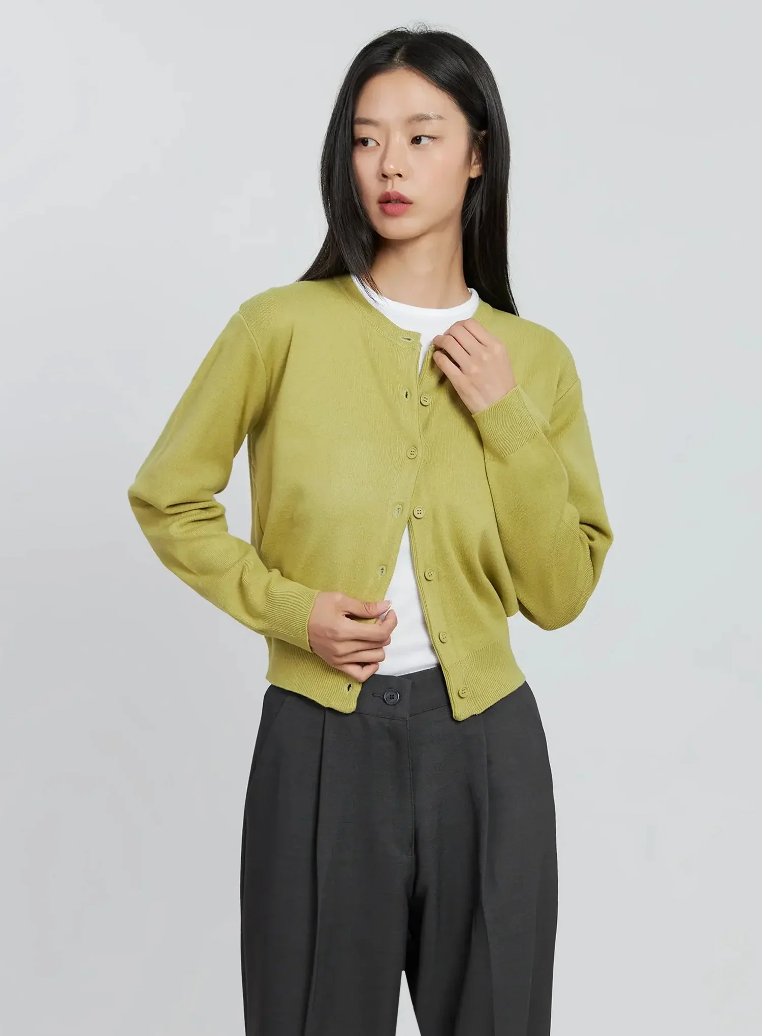 Casual Button-Up Cardigan IN507 - Image 2