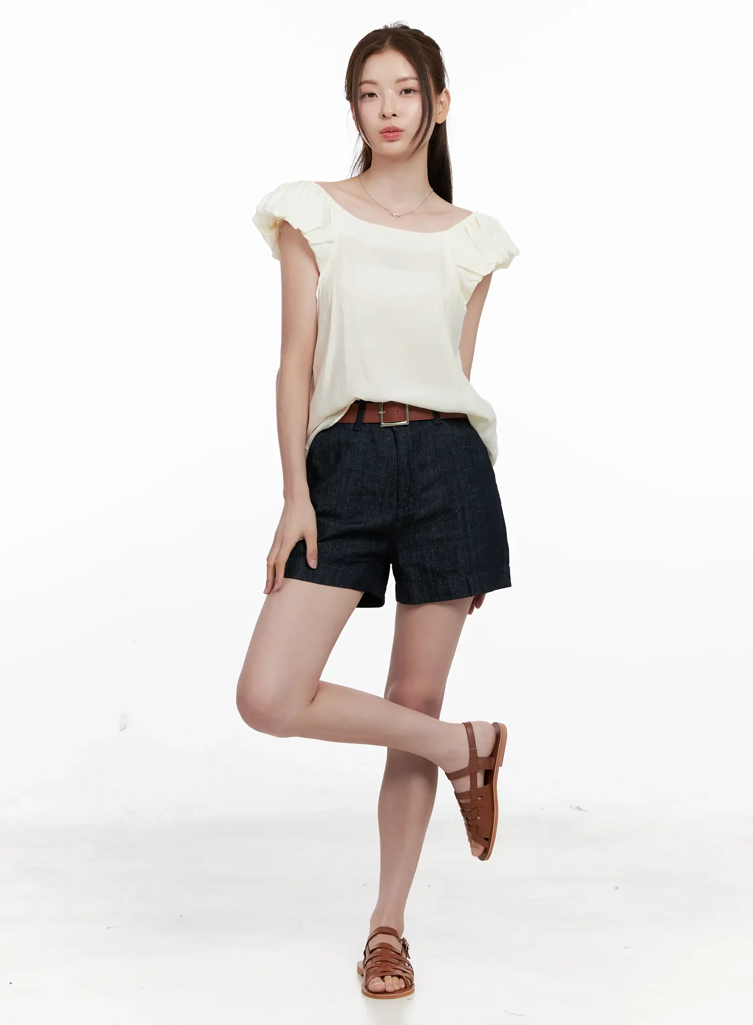 Casual Cotton Denim Shorts CL523 - Image 2