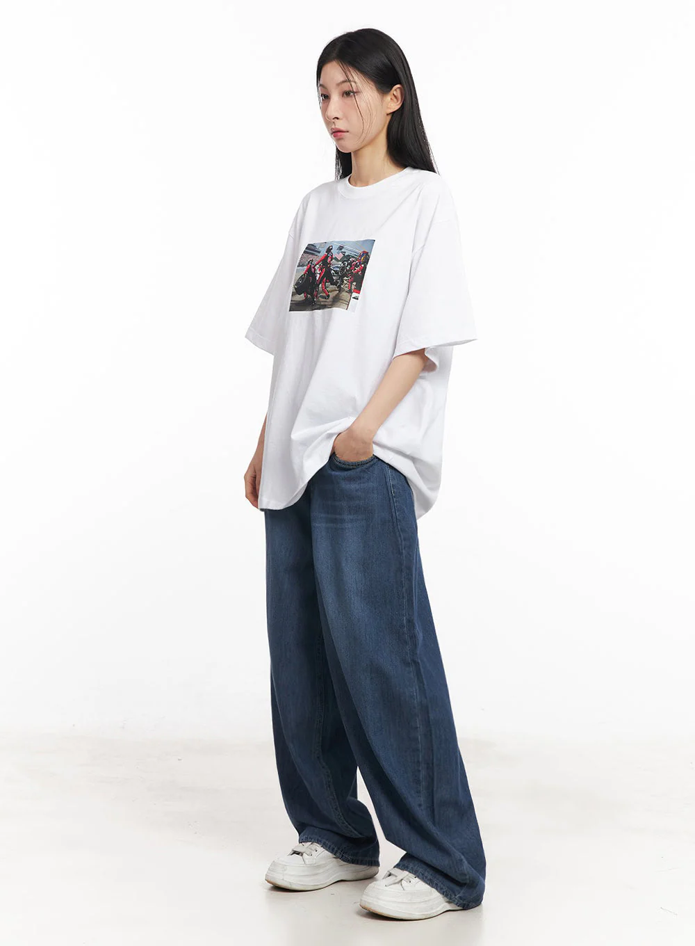 Casual Cotton Graphic Oversize T-Shirt IY529 - Image 11