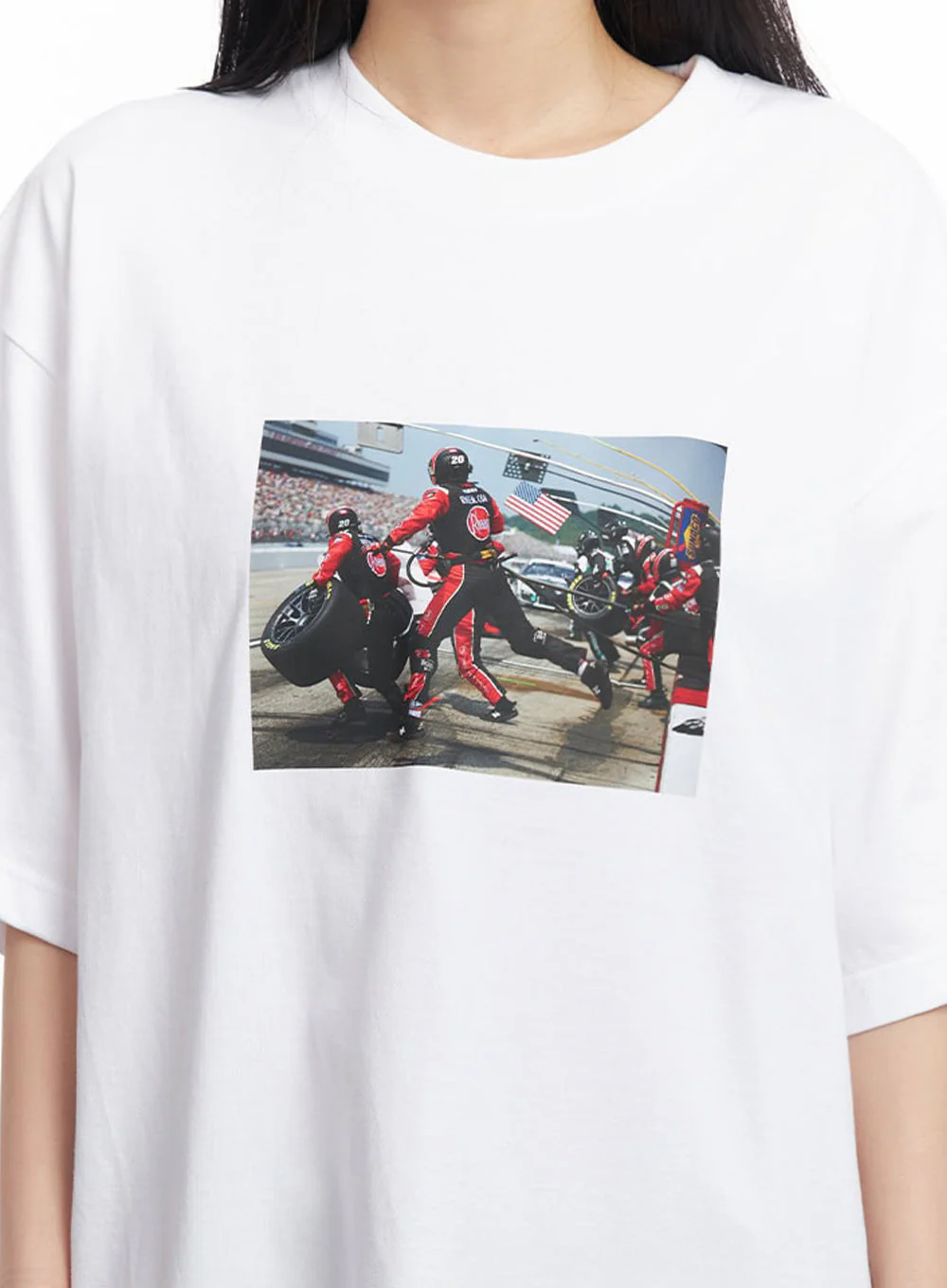 Casual Cotton Graphic Oversize T-Shirt IY529 - Image 4