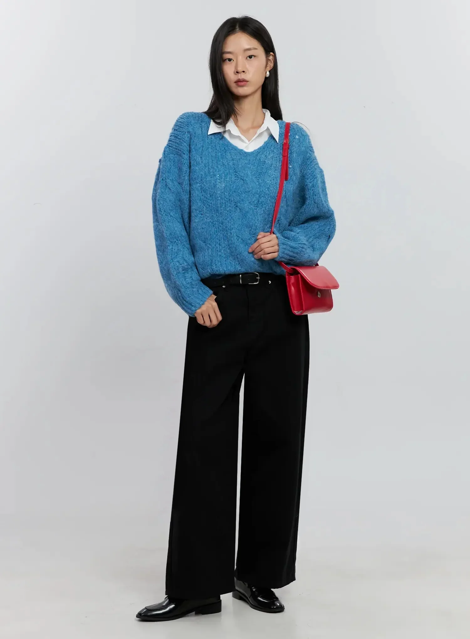 Casual Cotton Wide-Leg Trousers IS516