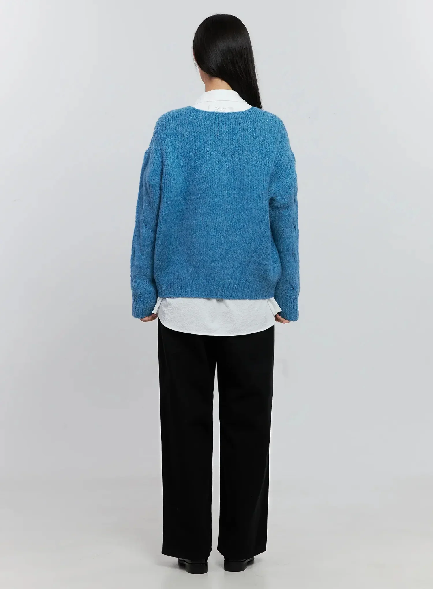 Casual Cotton Wide-Leg Trousers IS516 - Image 11