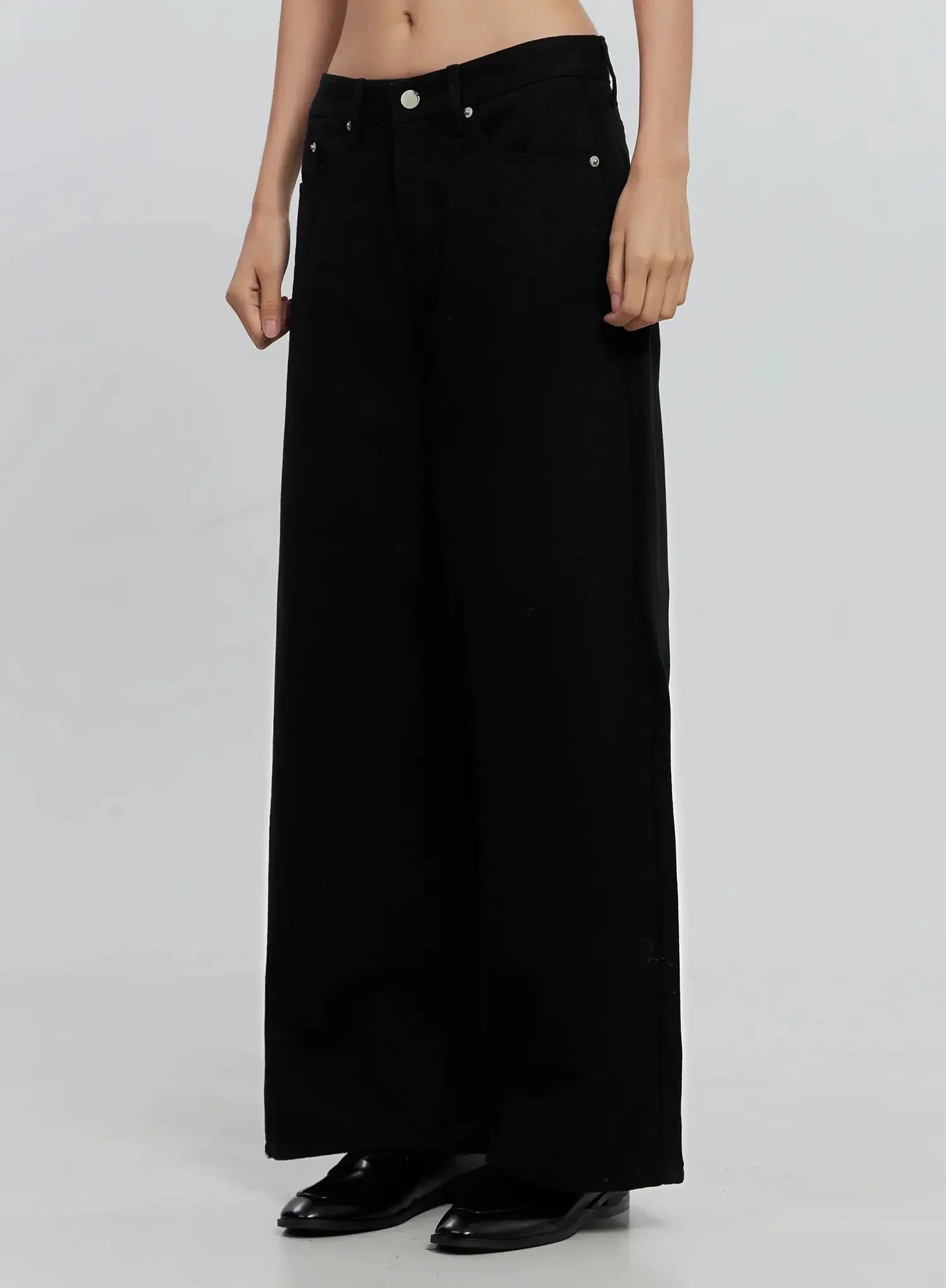 Casual Cotton Wide-Leg Trousers IS516 - Image 5