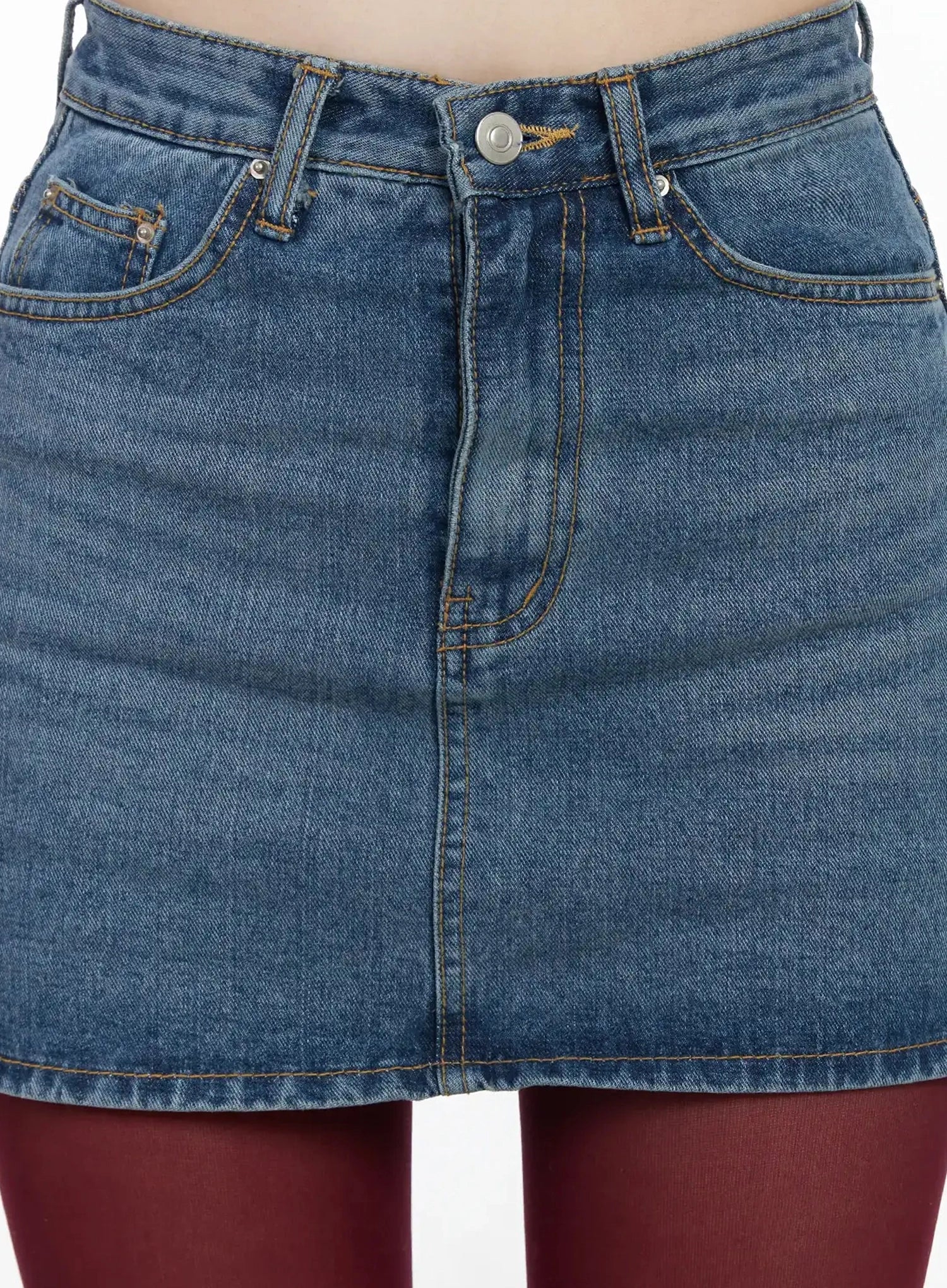 Casual Denim Mini Skirt IJ528 - Image 4