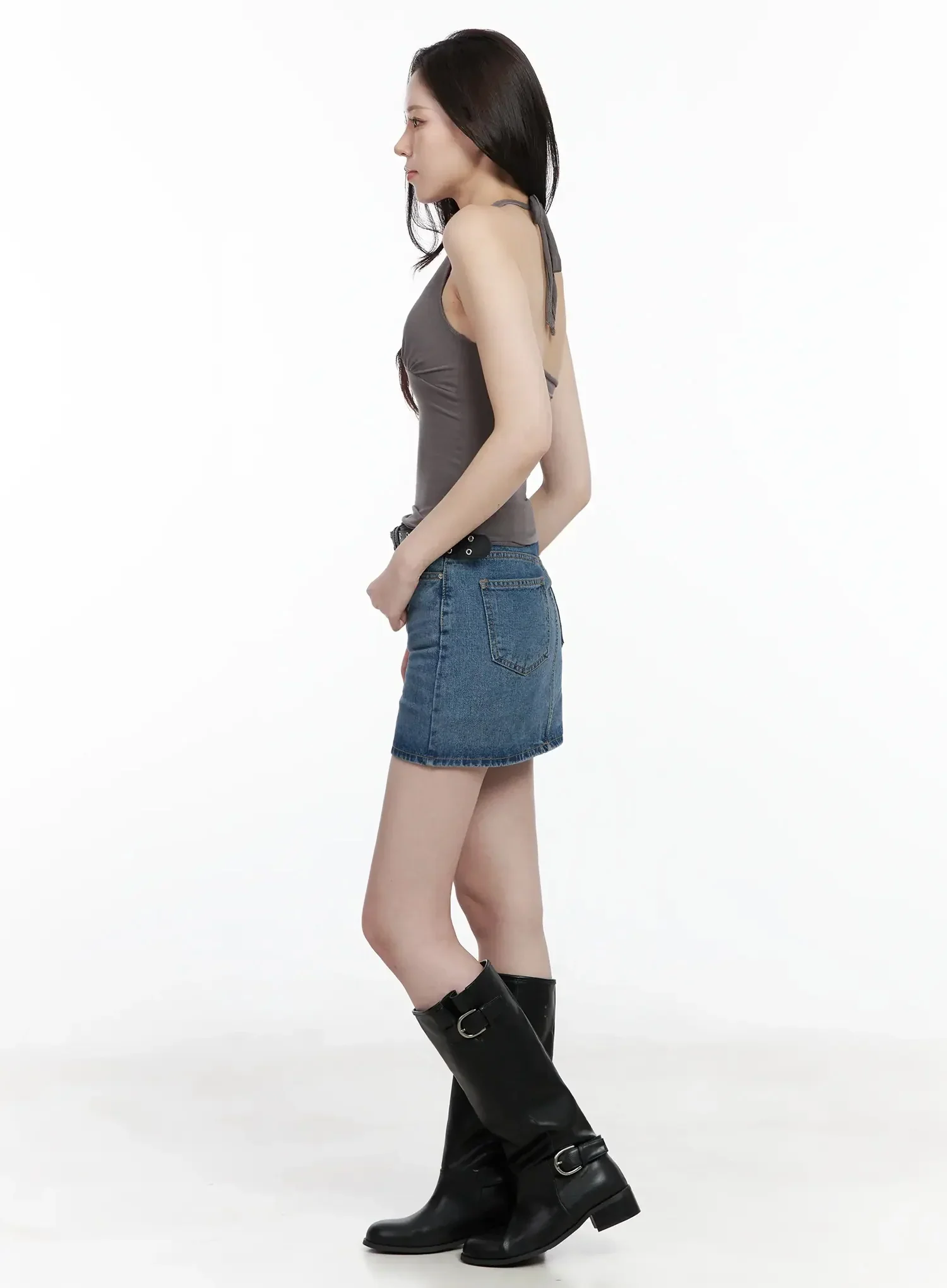 Casual Denim Mini Skirt IJ528 - Image 7