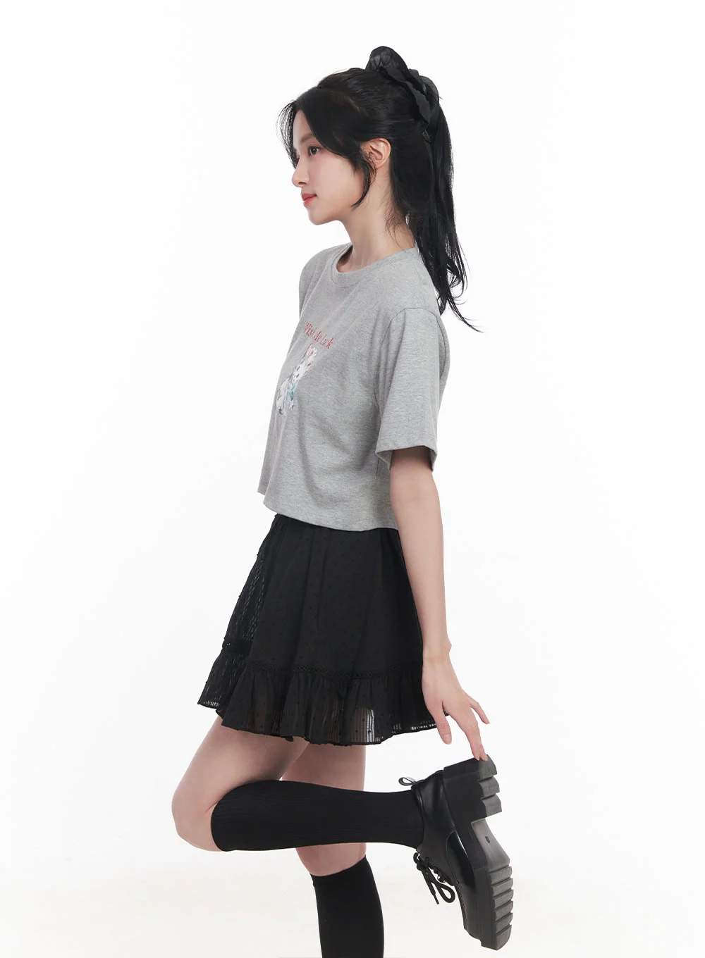 Casual Graphic Crop Top CY526 - Image 3