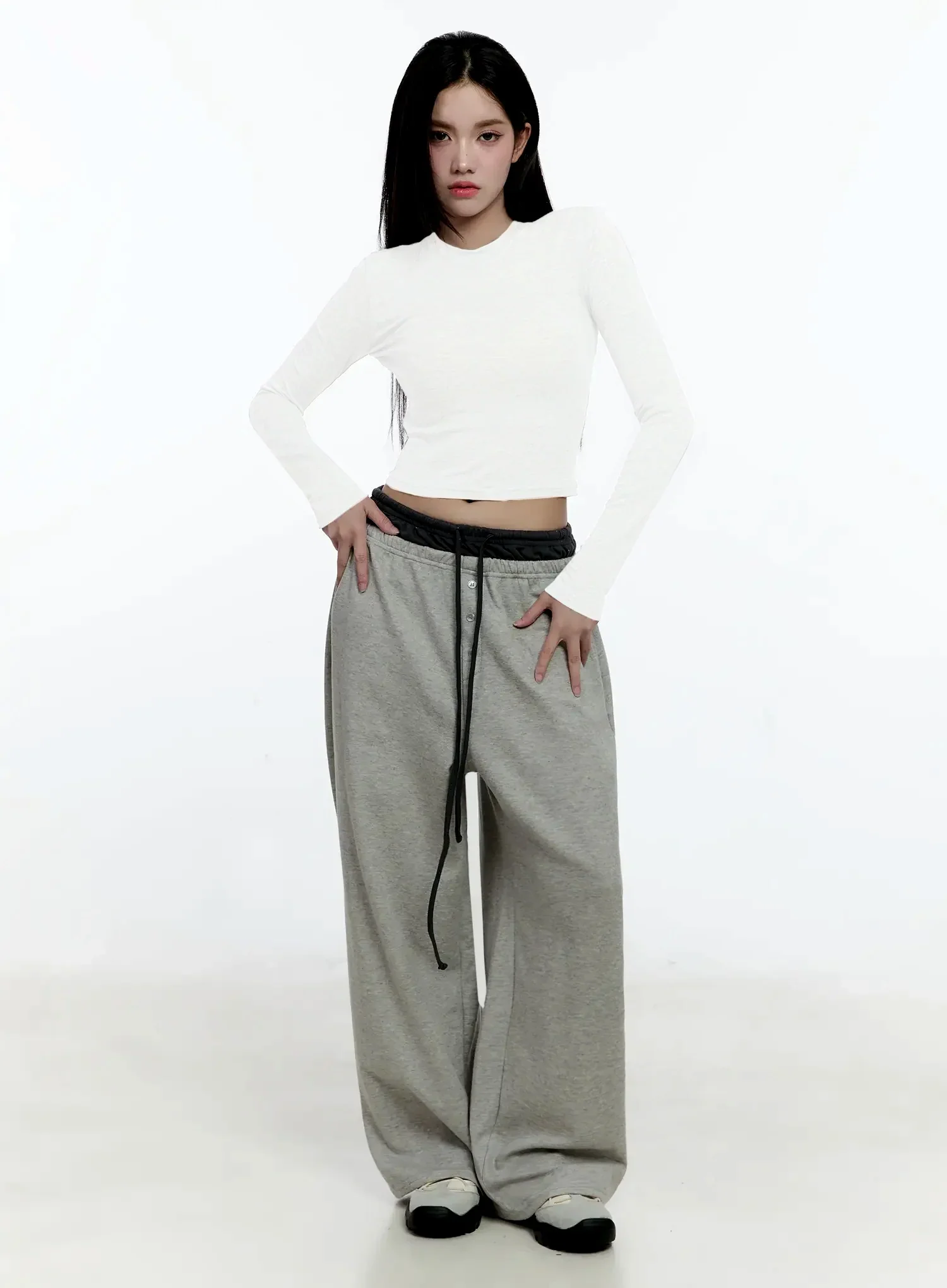 Casual Long Sleeve Crop Tee IO527 - Image 14