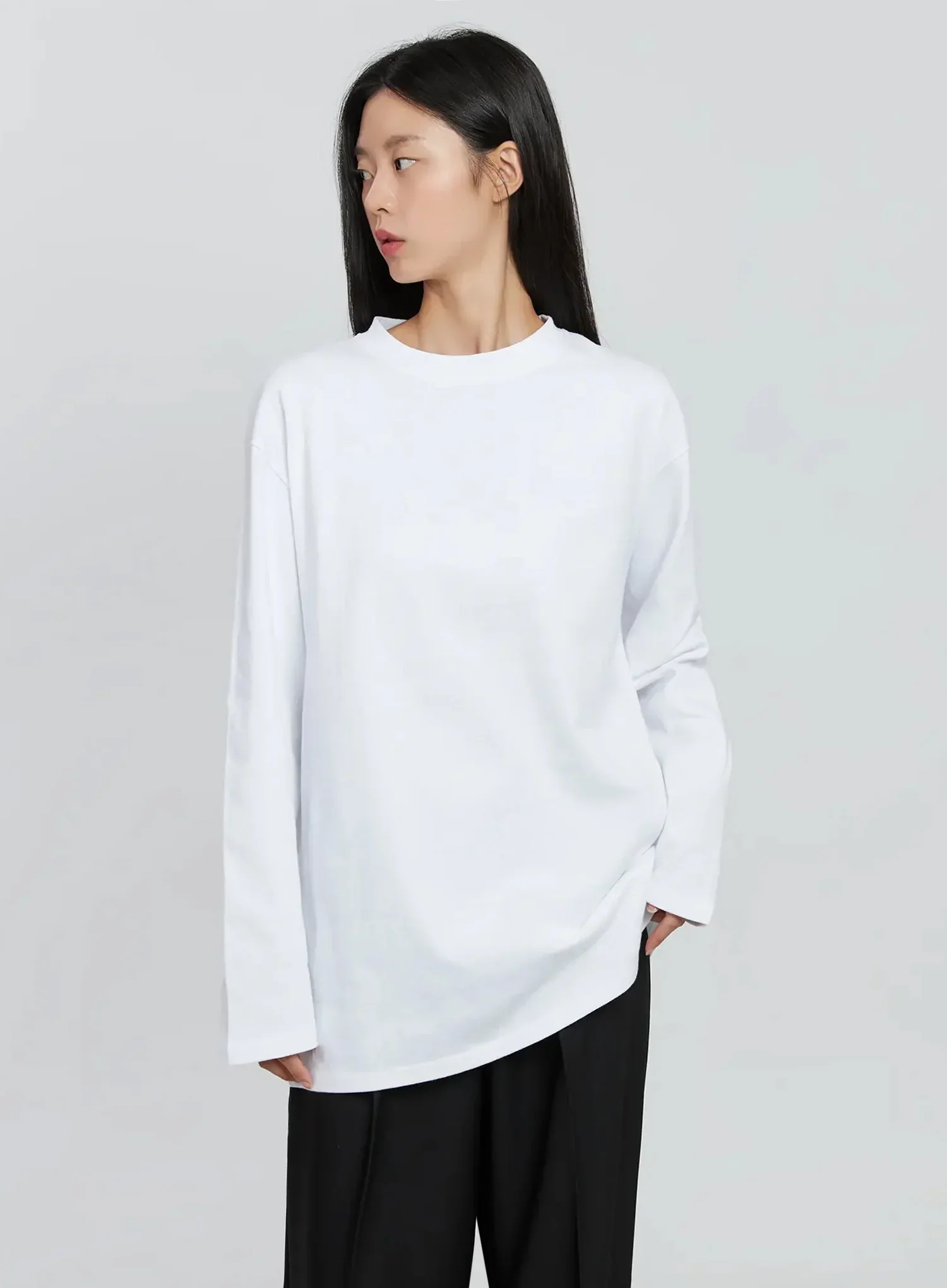 Casual Long Sleeve Oversized Tee IN507 - Image 4