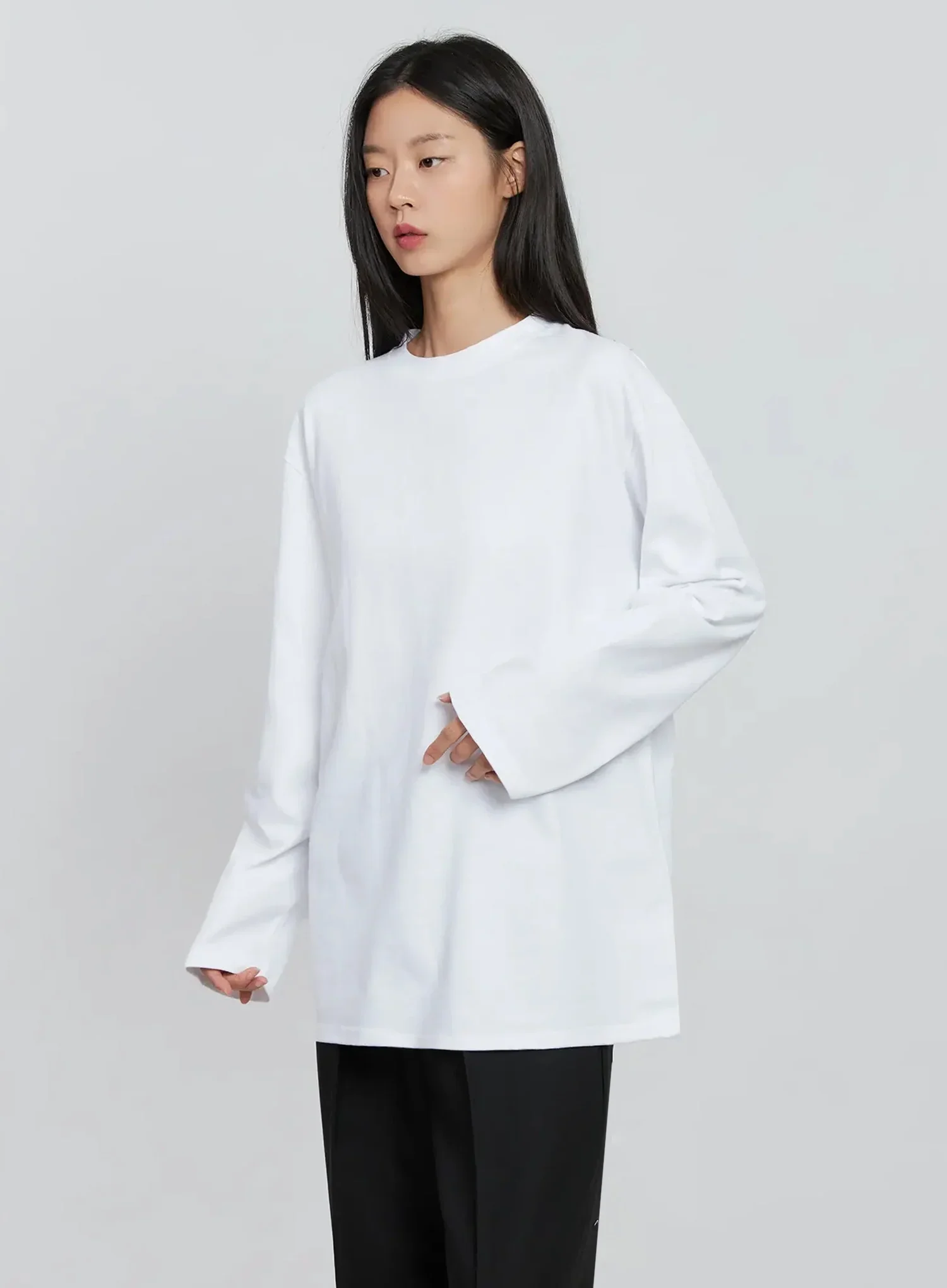 Casual Long Sleeve Oversized Tee IN507 - Image 5