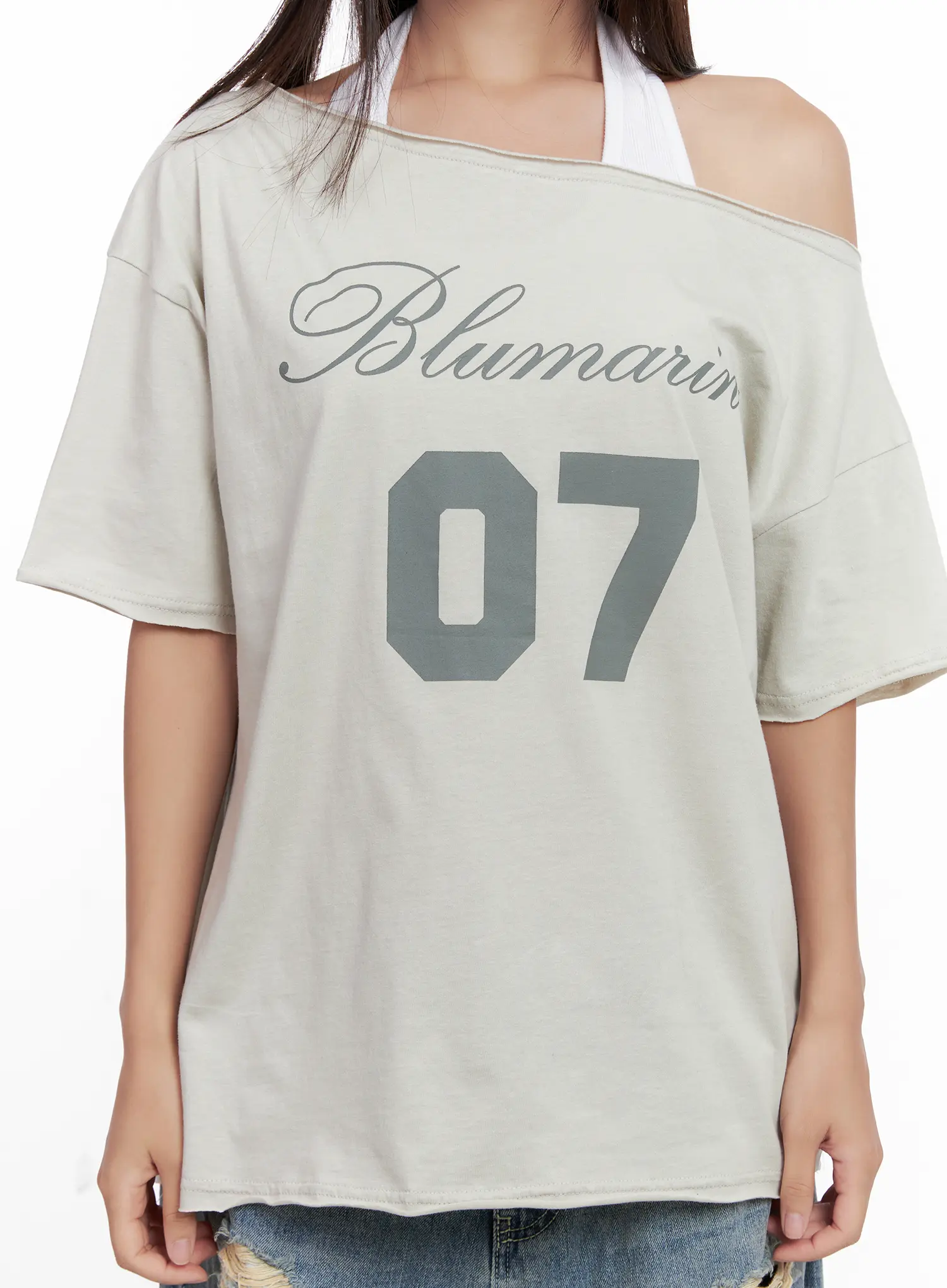 Casual Off-Shoulder Graphic Tee CL518 - Image 12