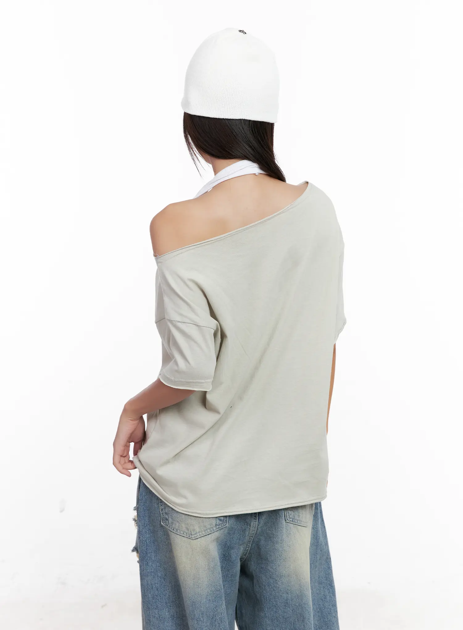Casual Off-Shoulder Graphic Tee CL518 - Image 9