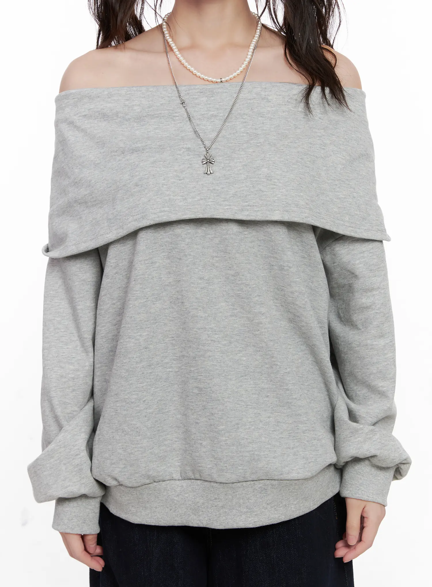 Casual Oversized Off-Shoulder Sweatshirt CN510 - Image 4