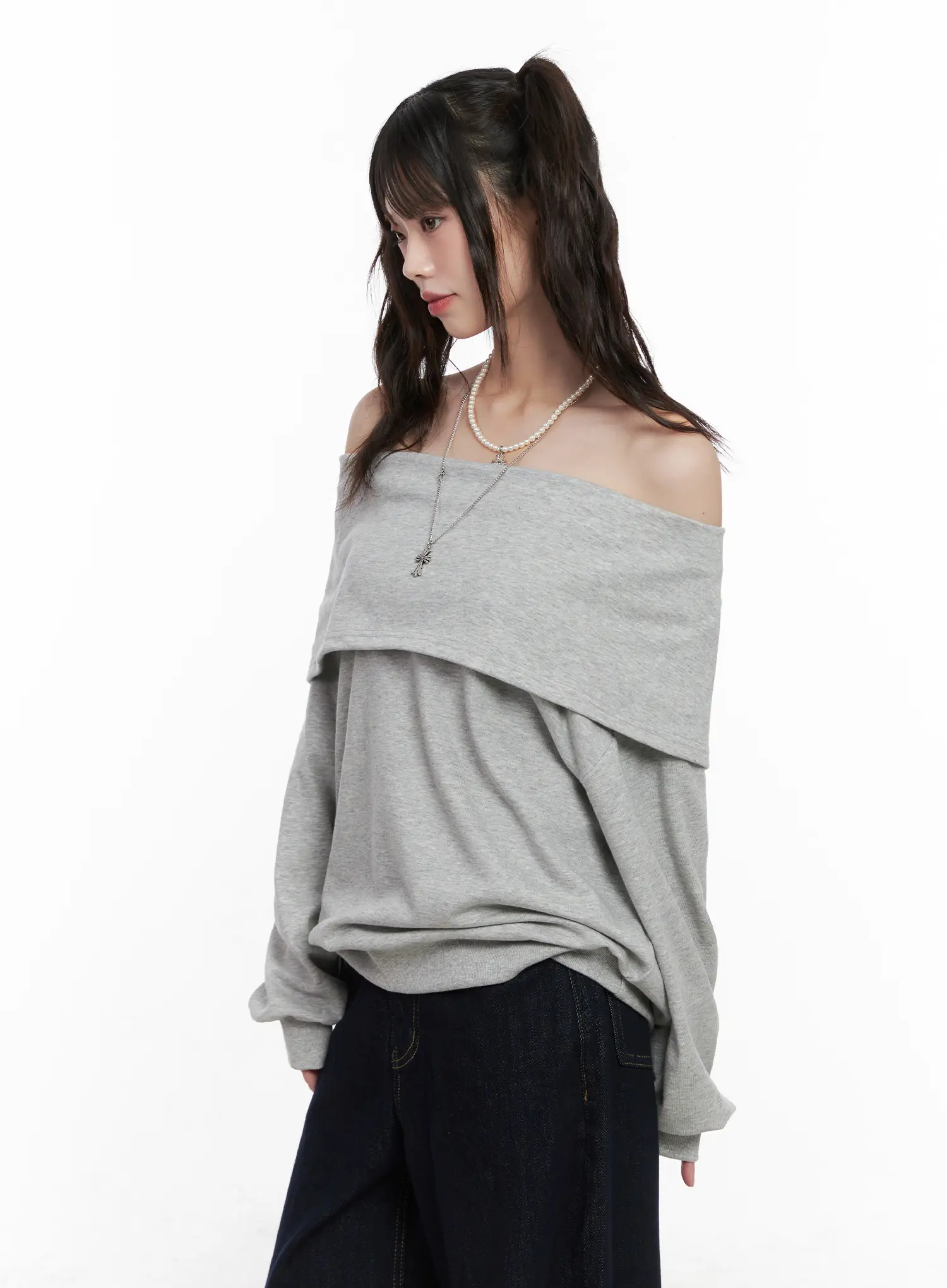 Casual Oversized Off-Shoulder Sweatshirt CN510 - Image 5