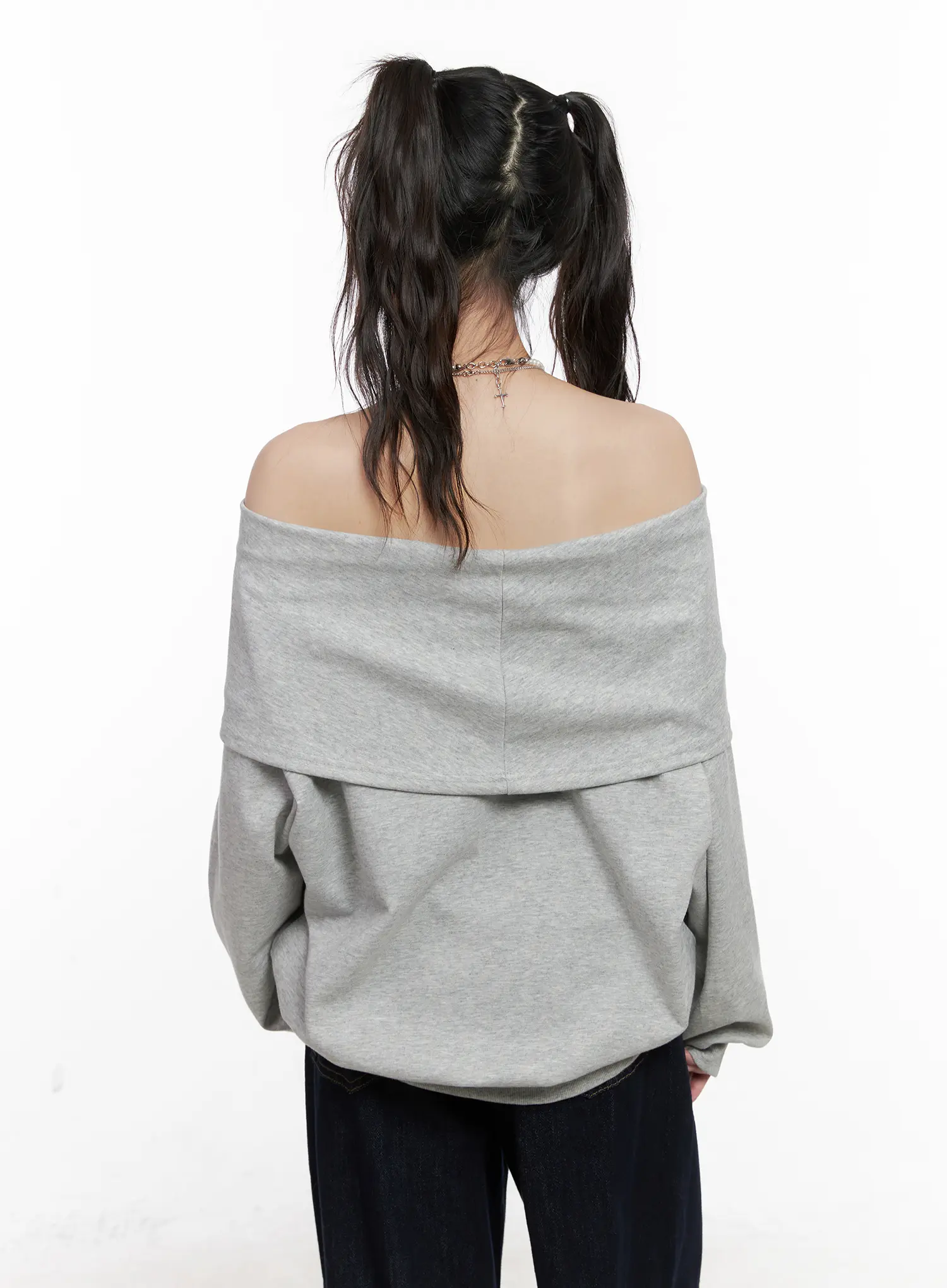 Casual Oversized Off-Shoulder Sweatshirt CN510 - Image 7