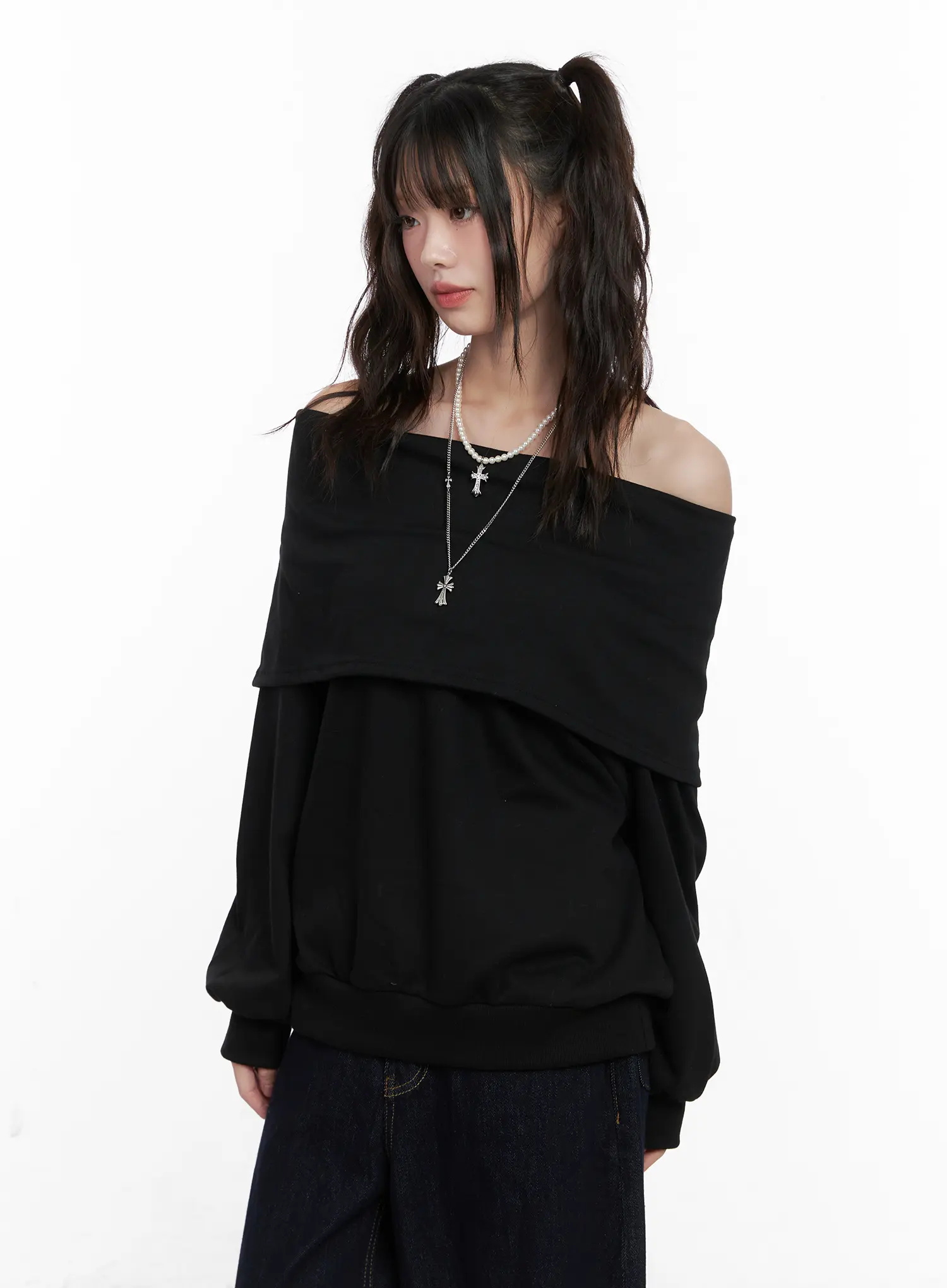 Casual Oversized Off-Shoulder Sweatshirt CN510 - Image 8