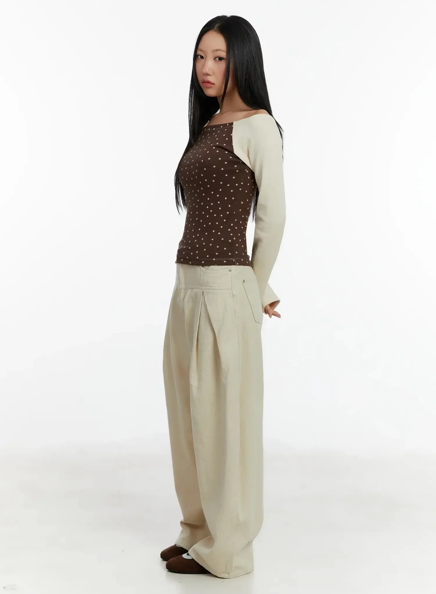 Casual Patterned Off-Shoulder Top ID526 - Image 10