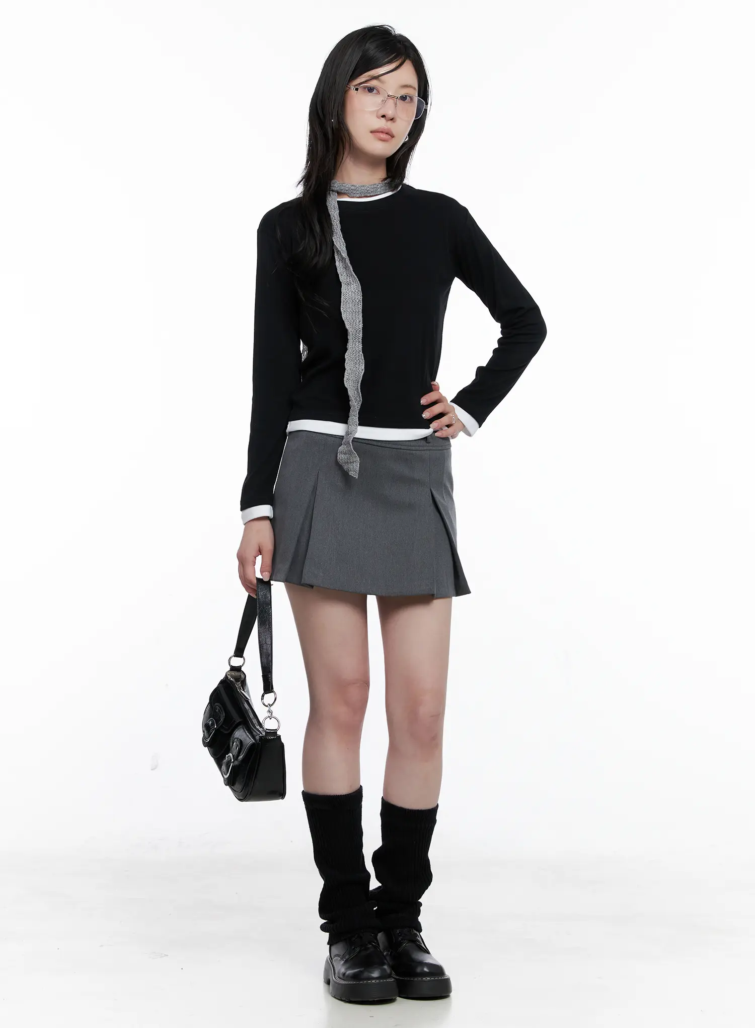 Casual Pleated Mini Skirt CS529 - Image 2