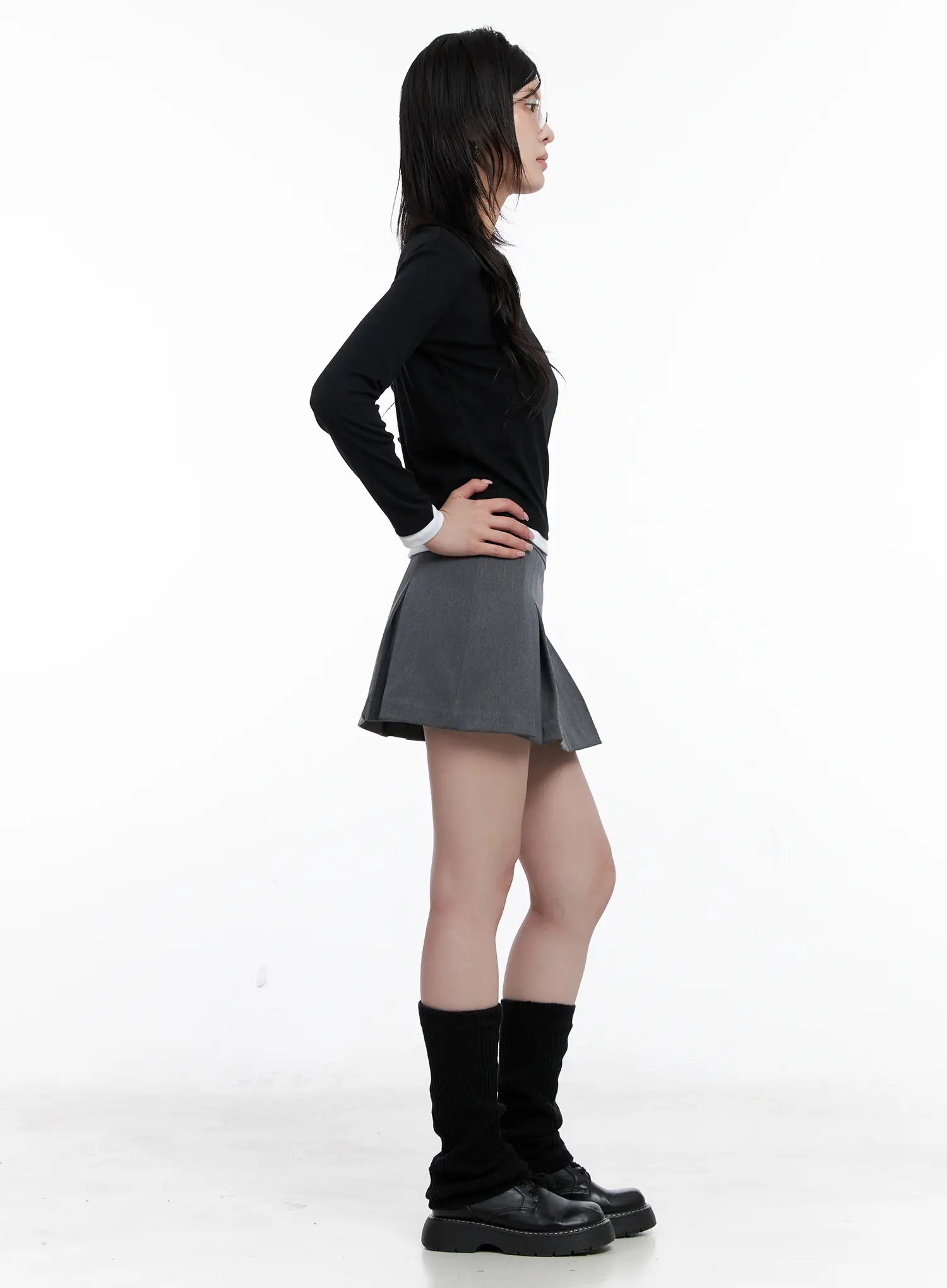 Casual Pleated Mini Skirt CS529 - Image 3