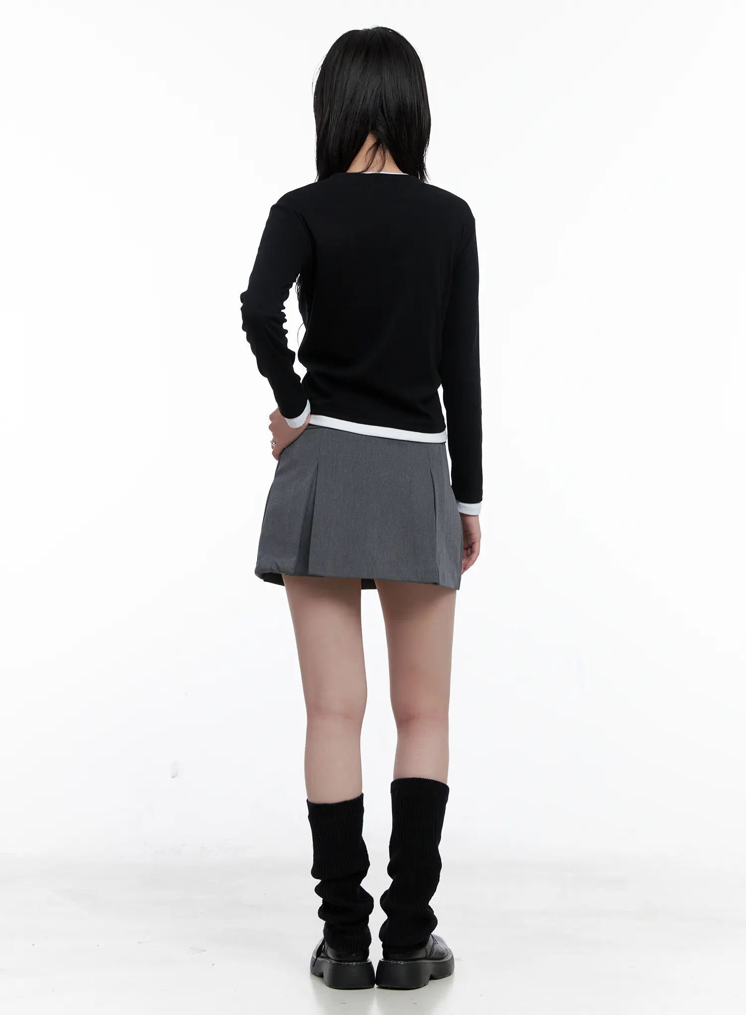 Casual Pleated Mini Skirt CS529 - Image 4