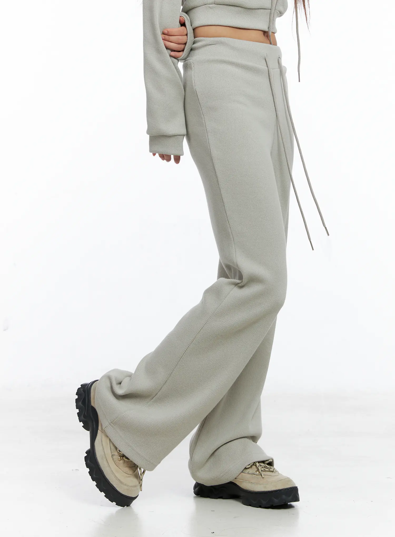 Casual Ribbed Bootcut Pants CS504 - Image 3
