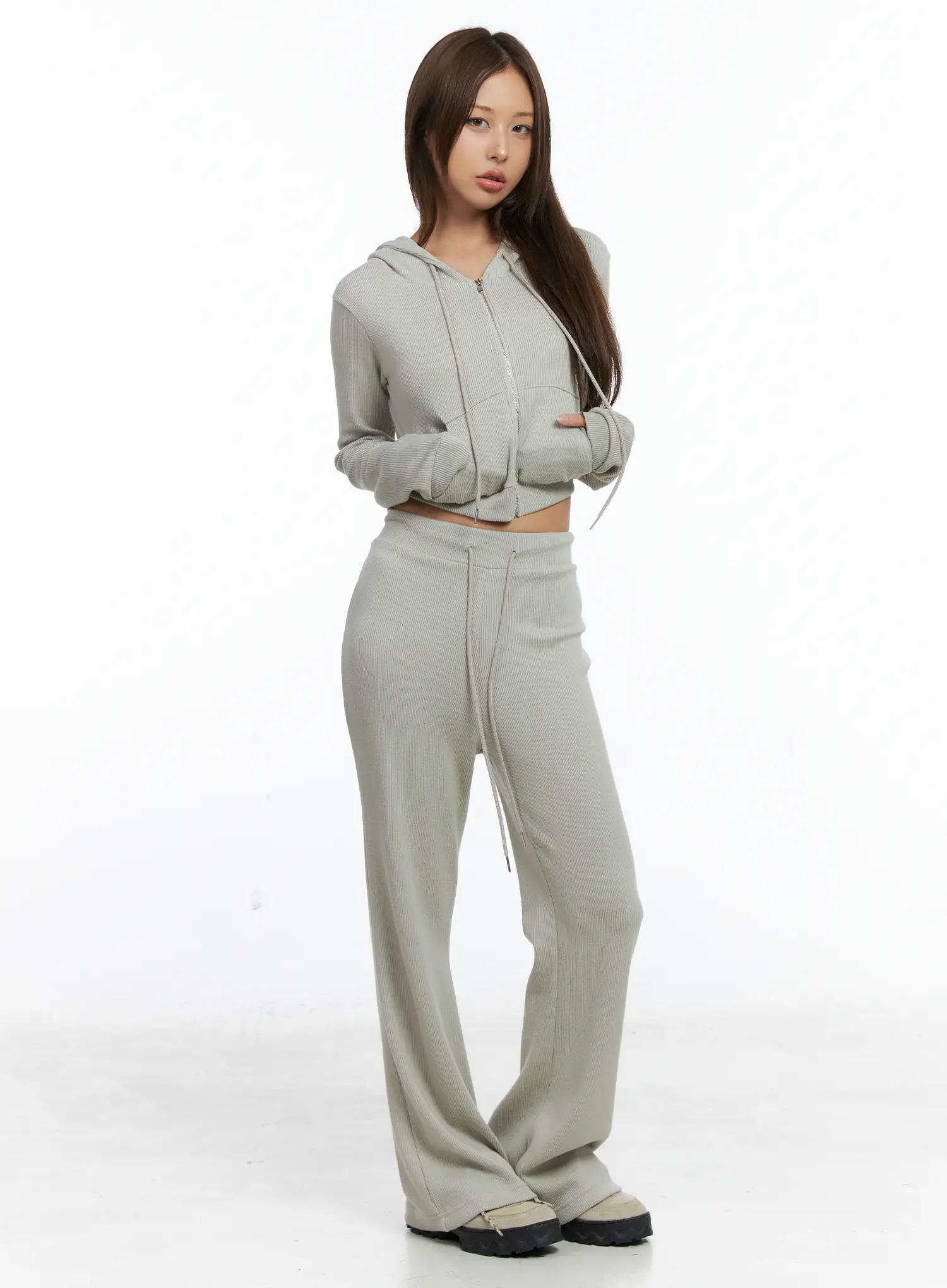 Casual Ribbed Bootcut Pants CS504 - Image 5