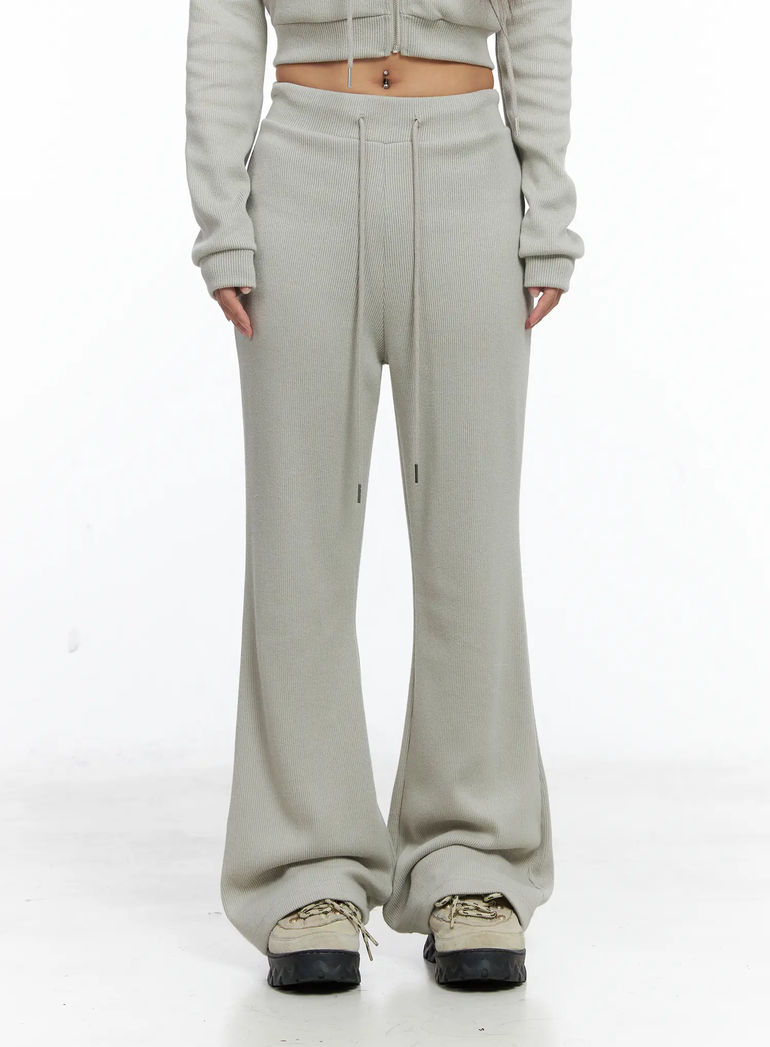 Casual Ribbed Bootcut Pants CS504 - Image 9