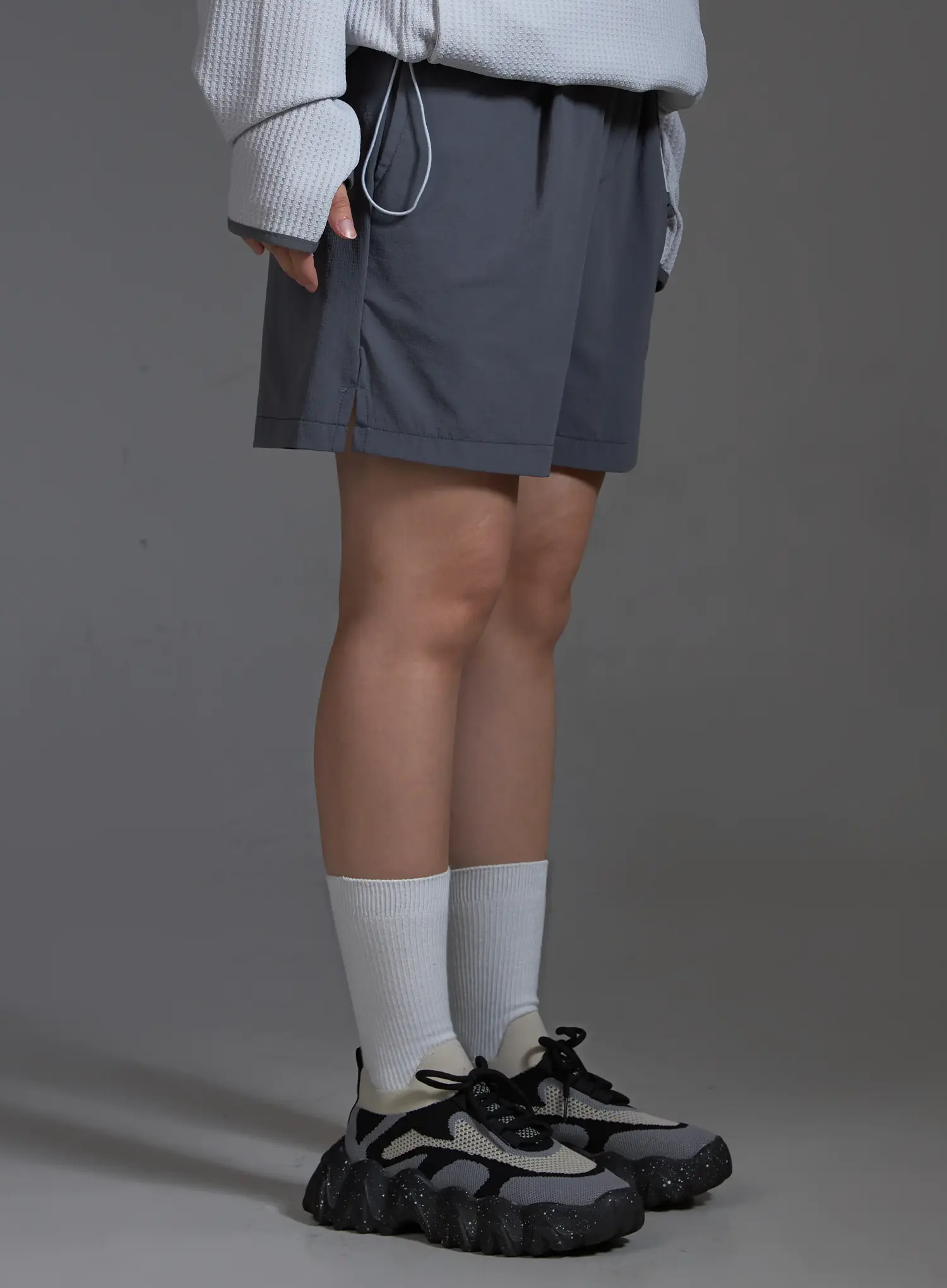 Casual Sporty Stretch Running Shorts (Dark Gray) IO517 - Image 4