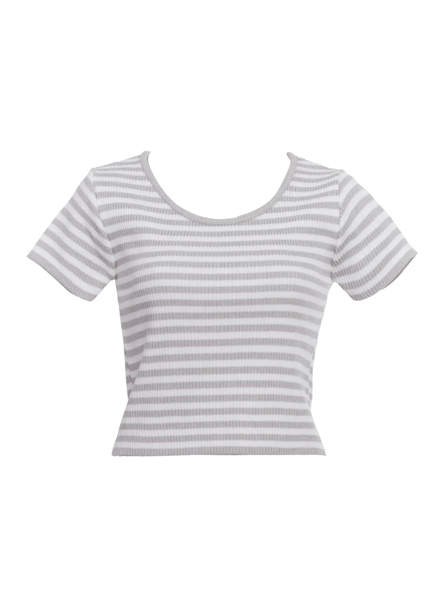 Casual Striped Knit T-Shirt IC503 - Image 5