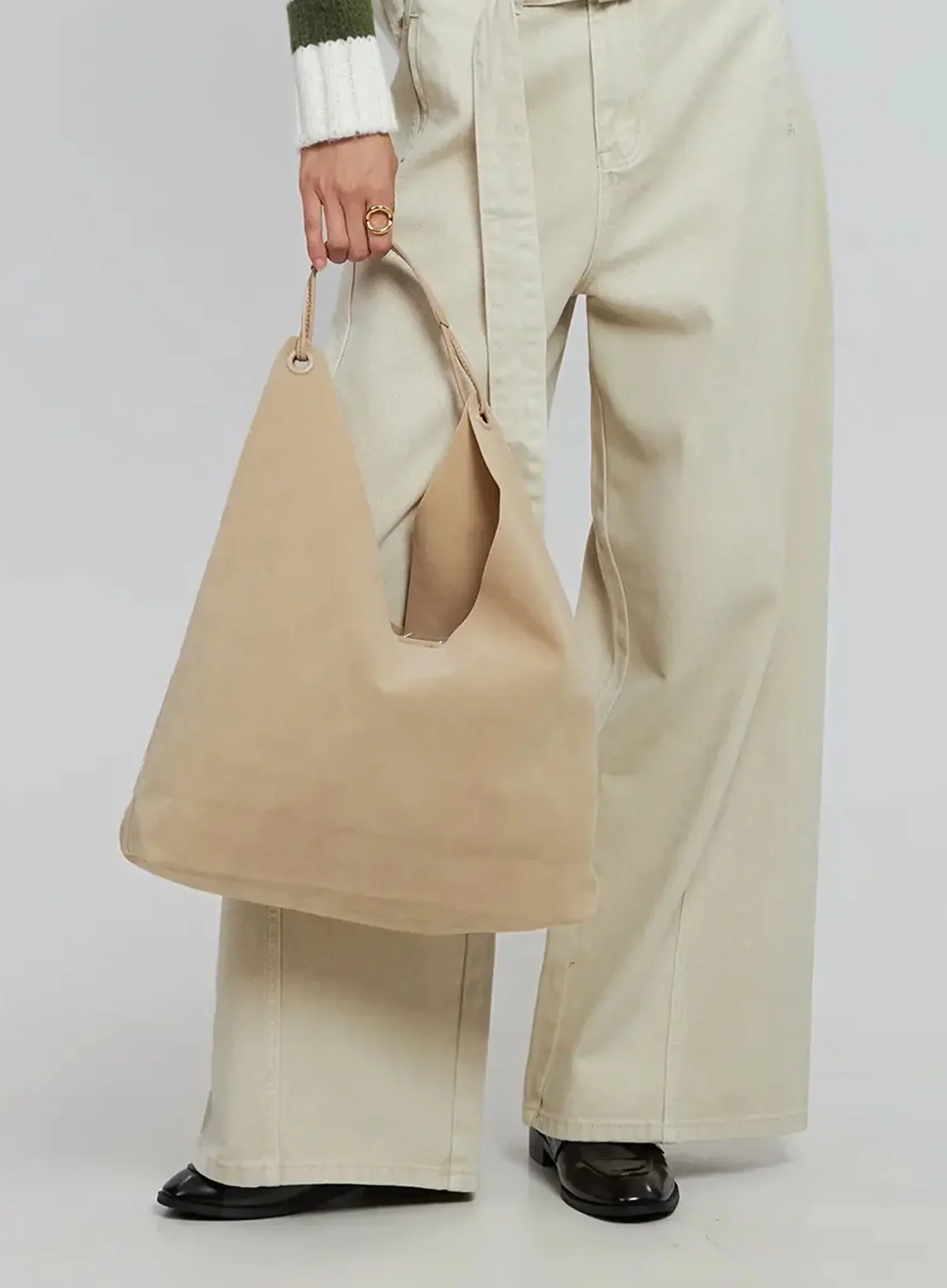 Casual Suede Tote Bag IN507 - Image 5