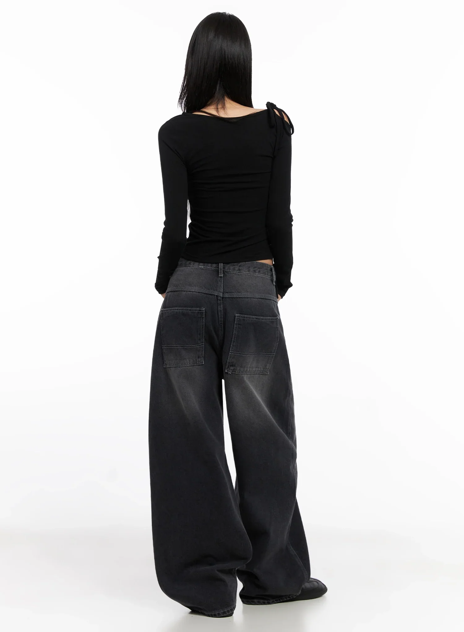 Casual Wide-Leg Baggy Jeans IS515 - Image 10